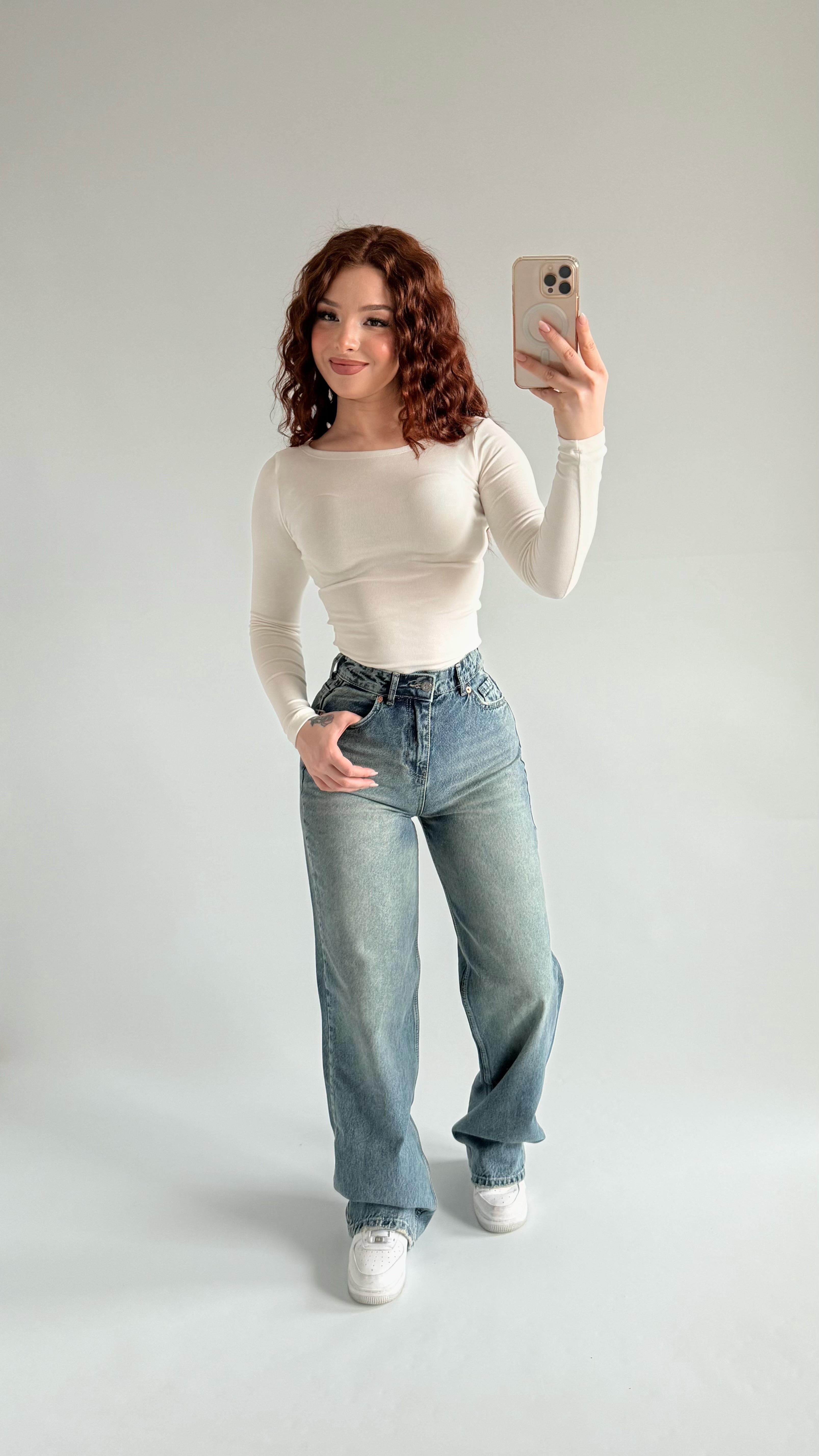 Jenner Wide Leg Jean Eskitme