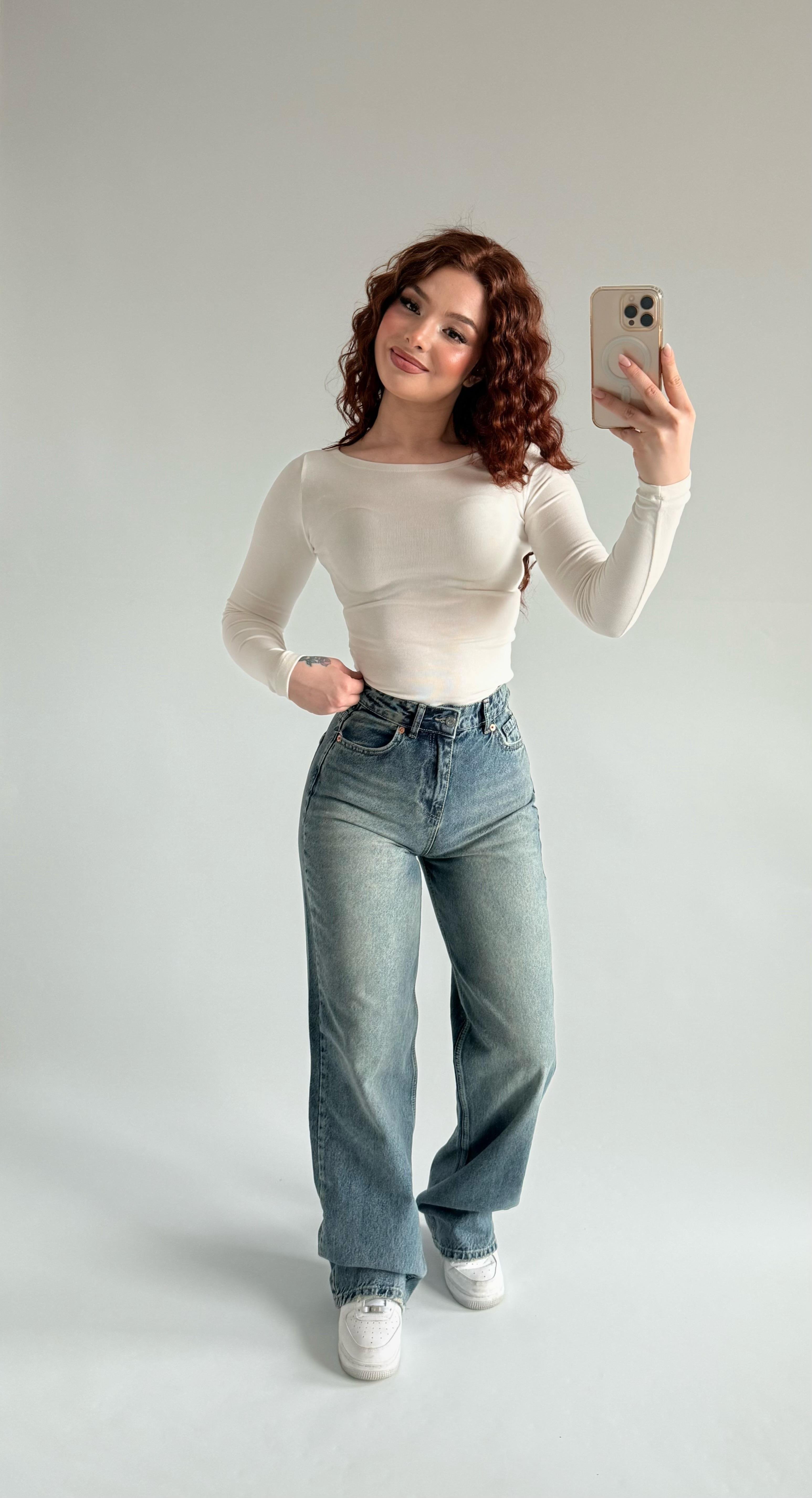 Jenner Wide Leg Jean Eskitme