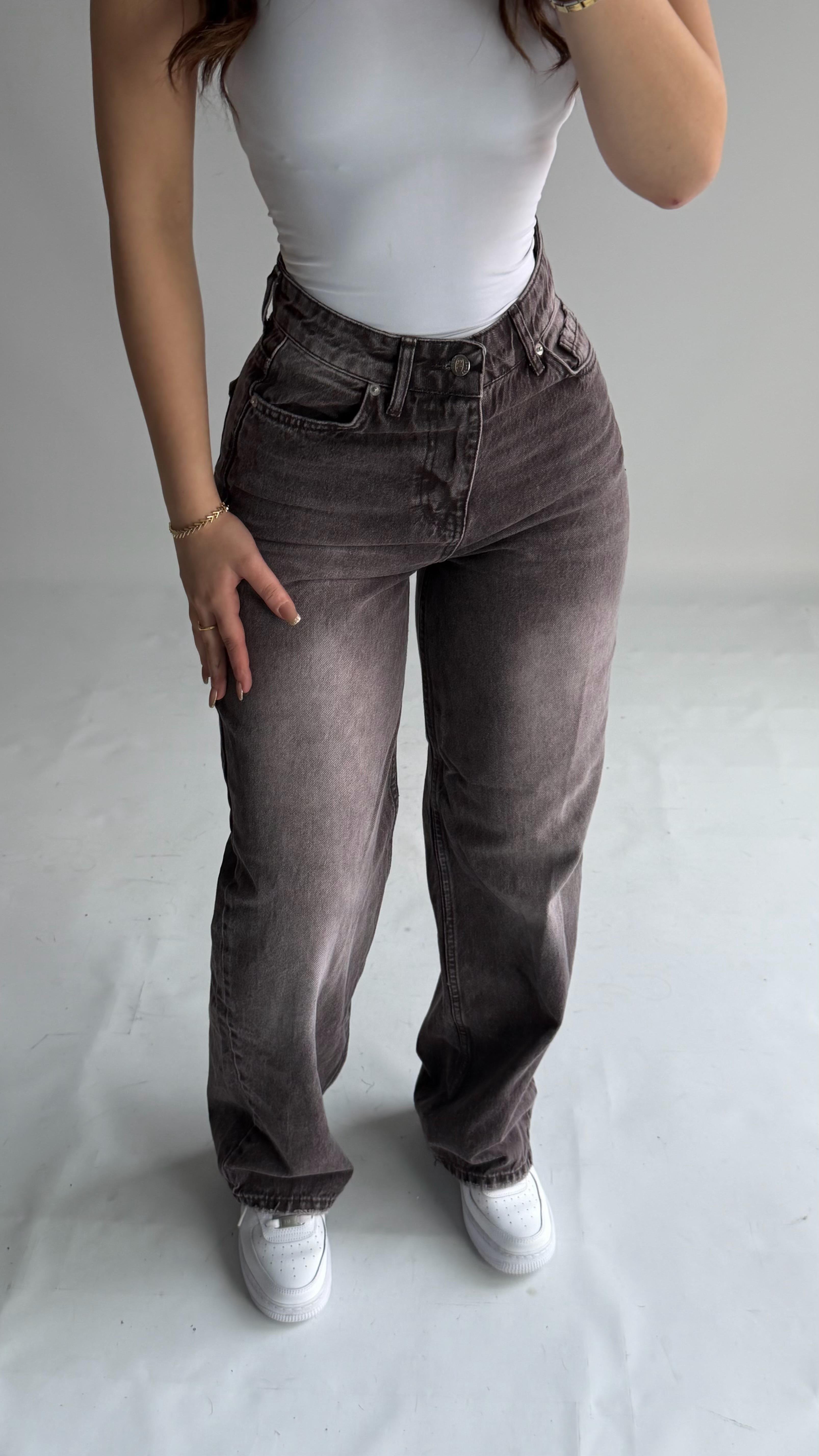 Jenner Wide Leg Jean Mor Eskitme