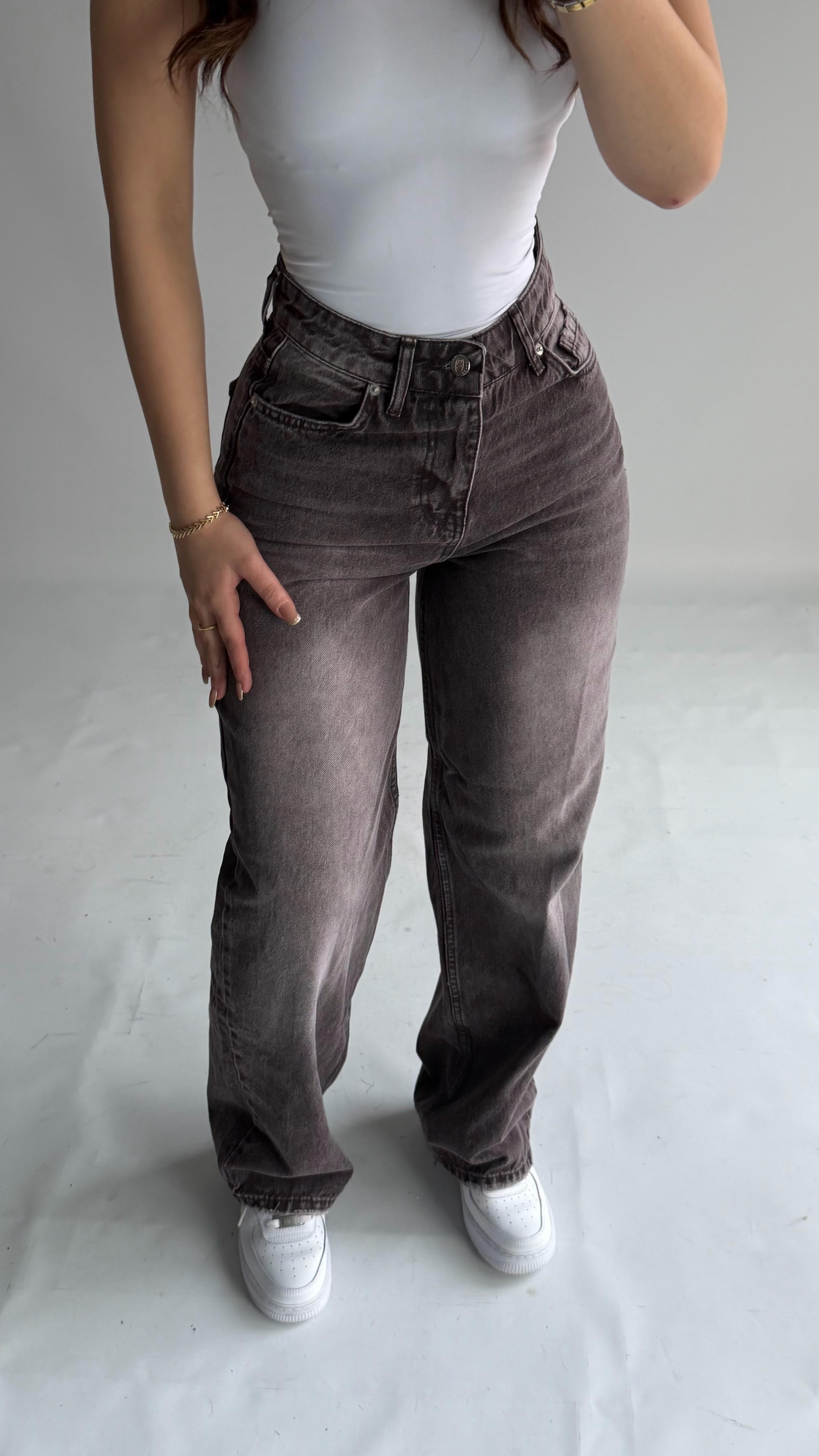 Jenner Wide Leg Jean Mor Eskitme
