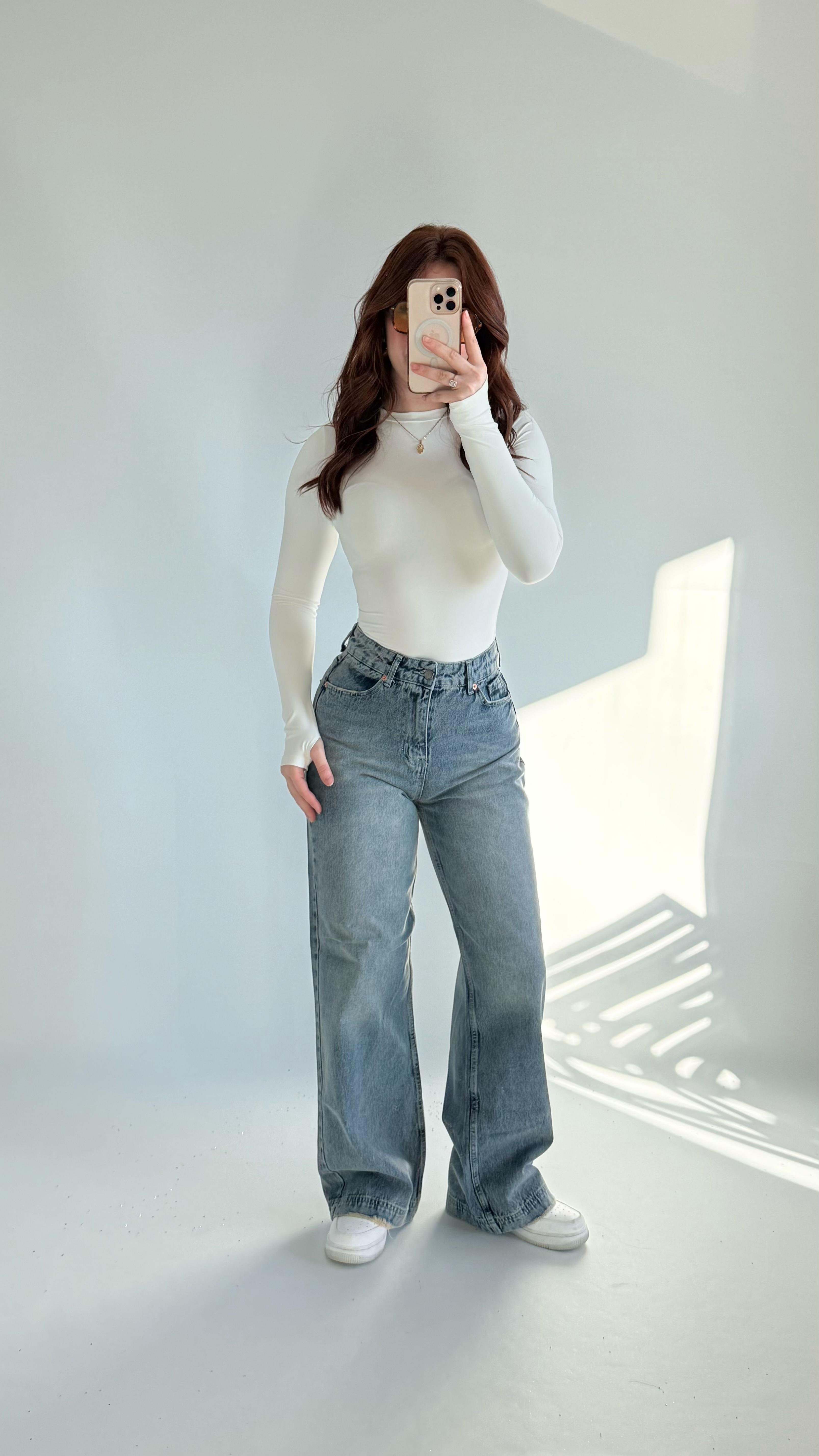 Jennifer Wide Leg Pantolon Eskitme