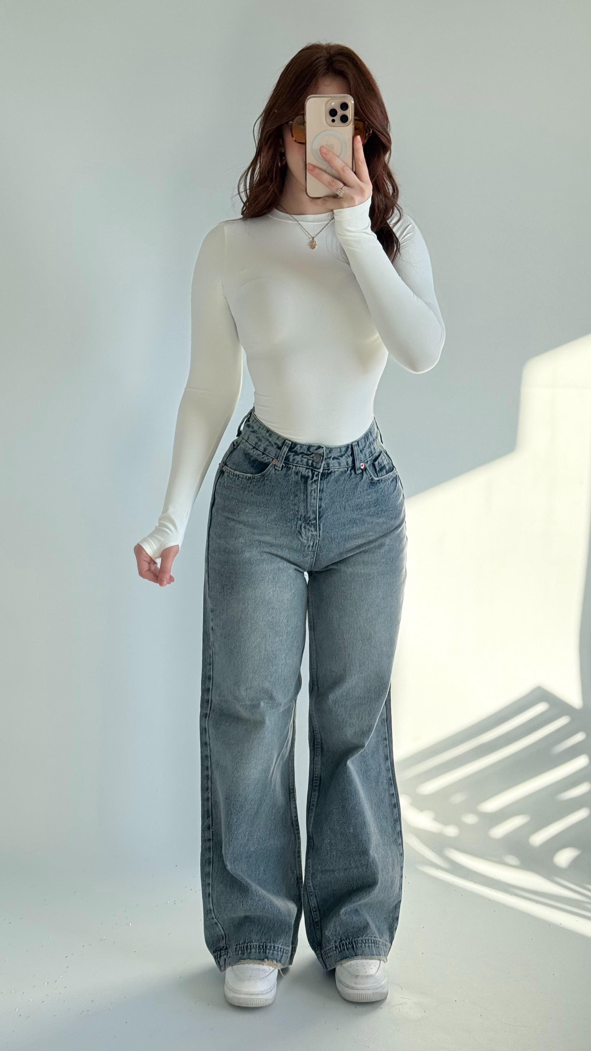 Jennifer Wide Leg Pantolon Eskitme
