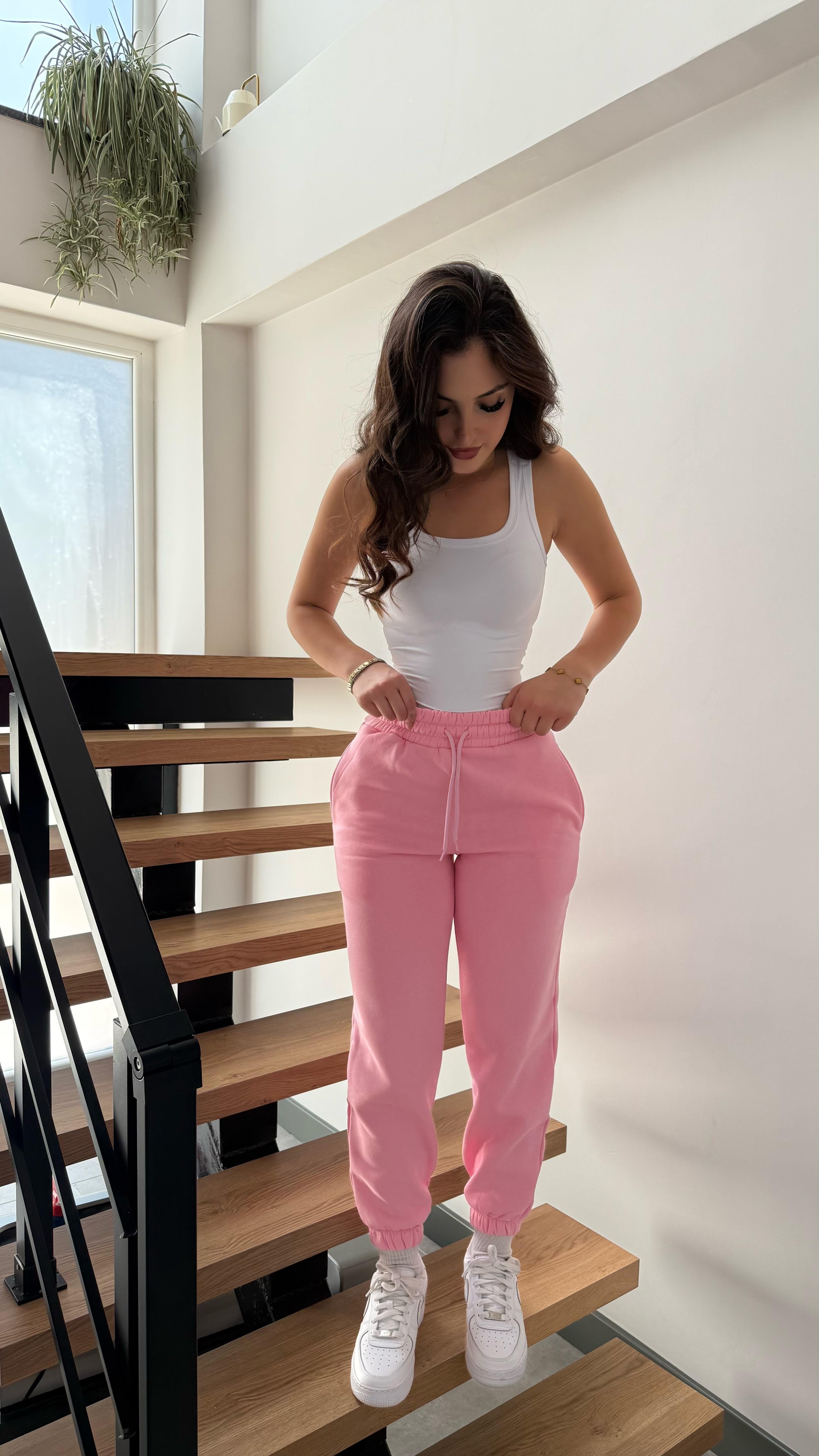 Jogger Lastikli Eşofman Pembe