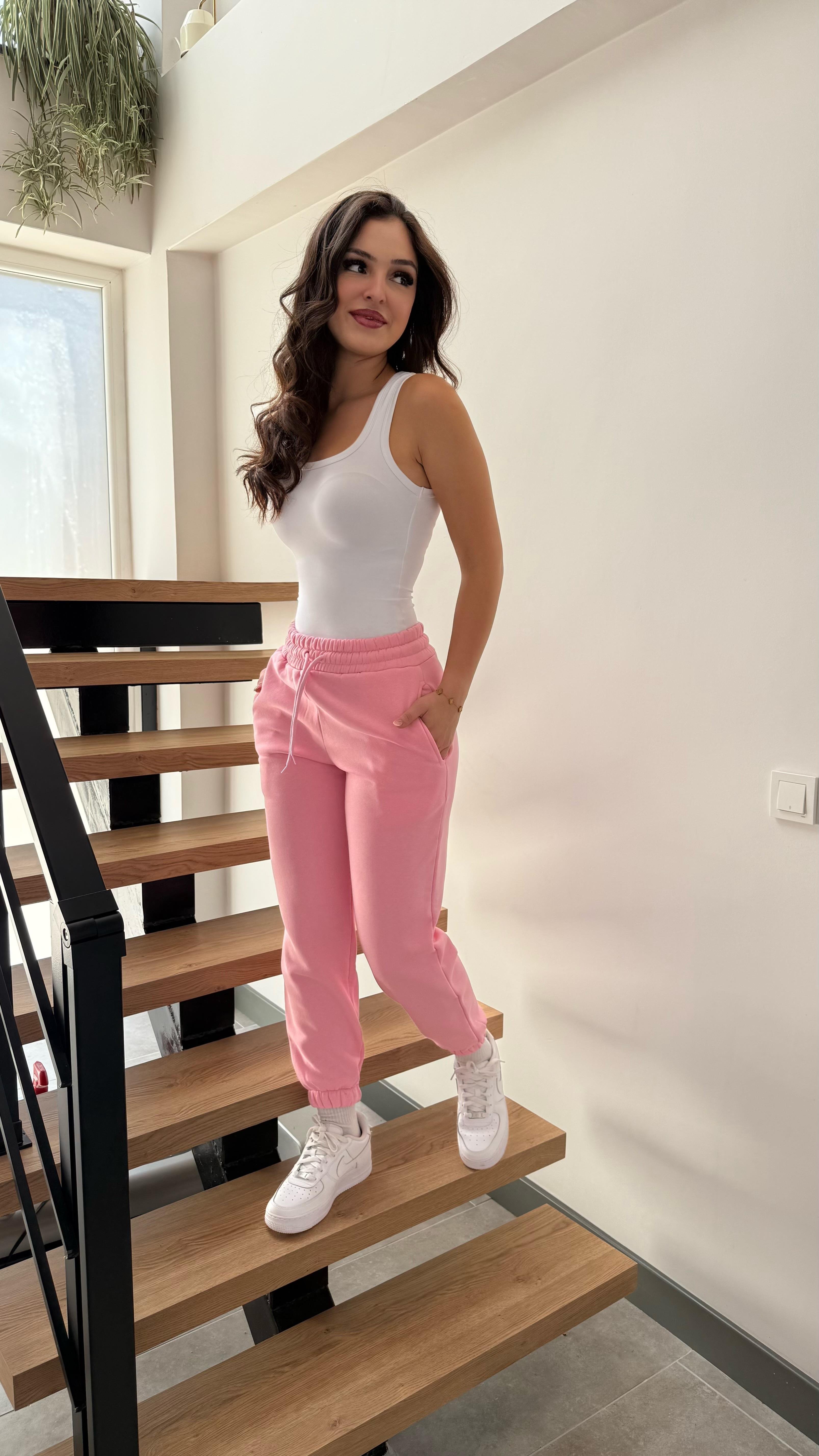 Jogger Lastikli Eşofman Pembe