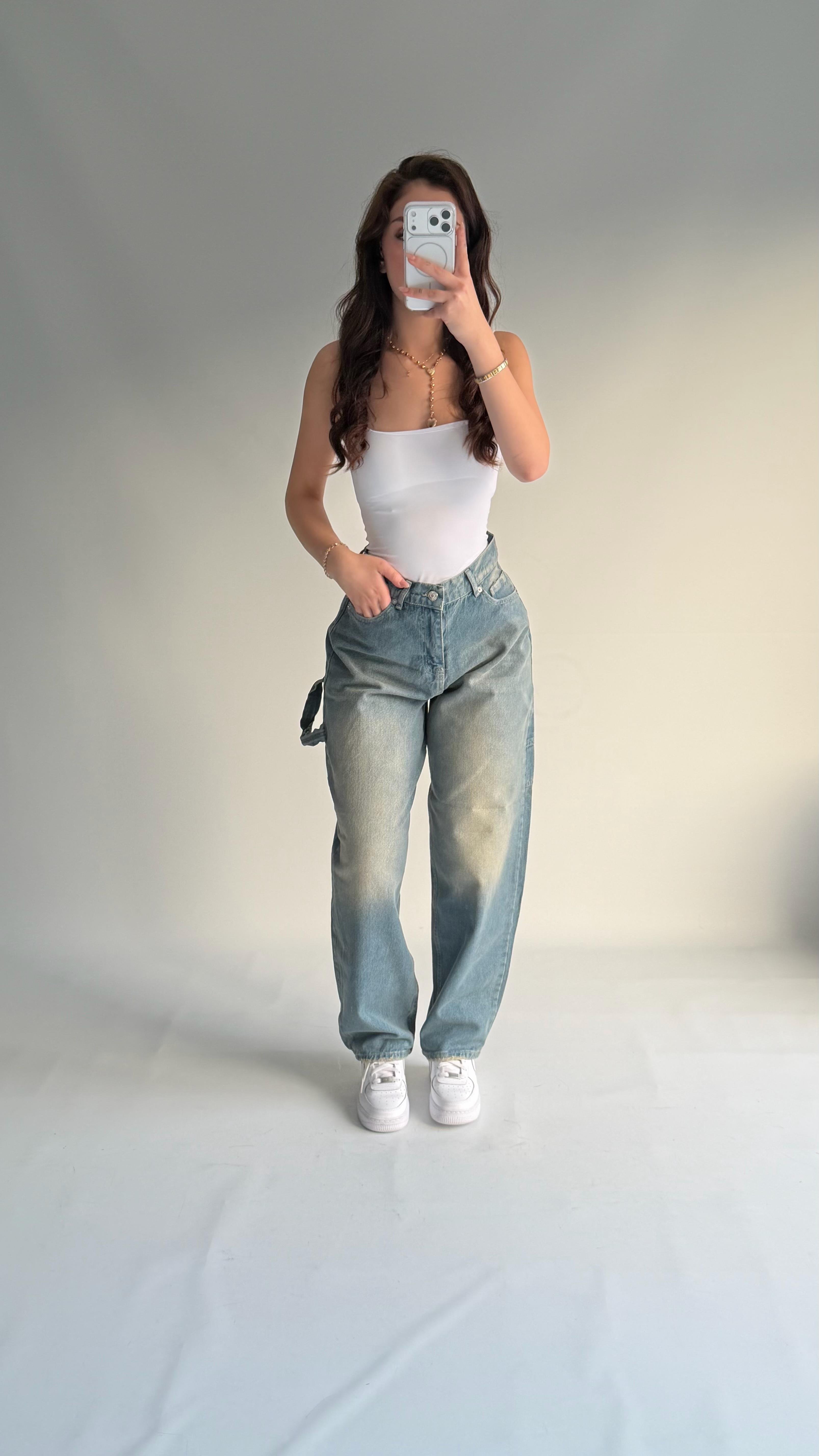 Jolie Carpenter Baggy Jean Açık Mavi