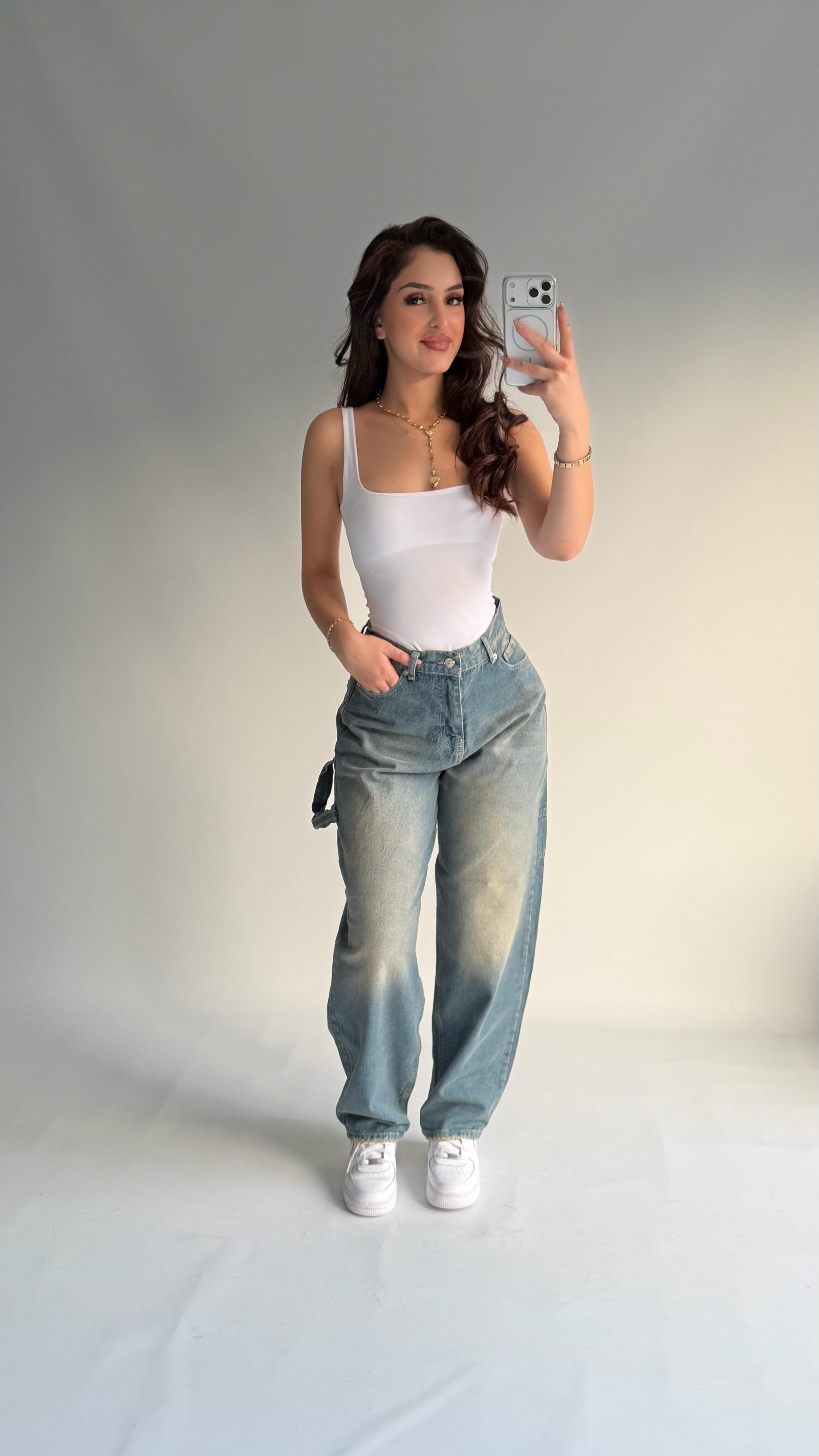 Jolie Carpenter Baggy Jean Açık Mavi