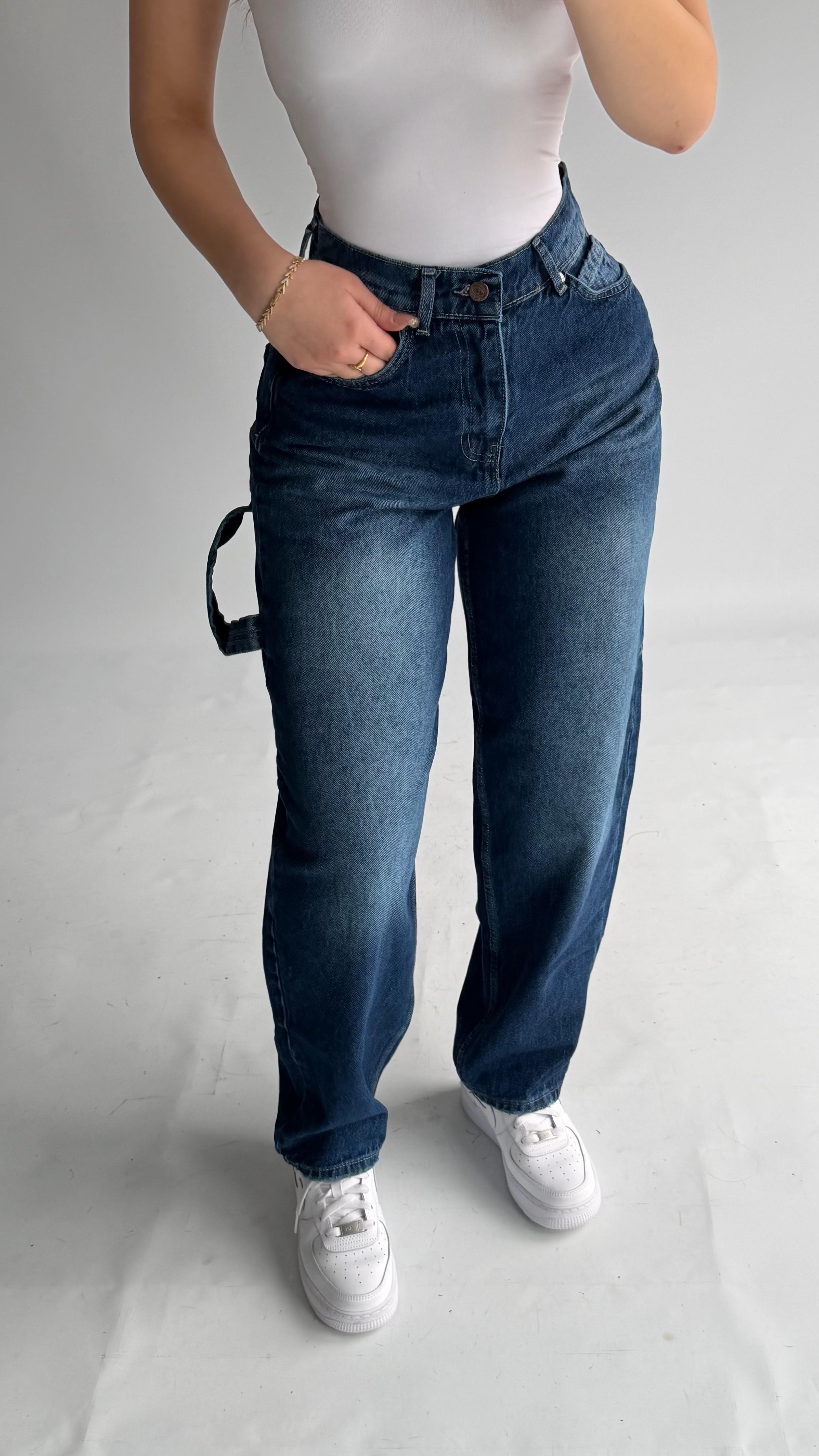 Jolie Carpenter Baggy Jean Orta Mavi