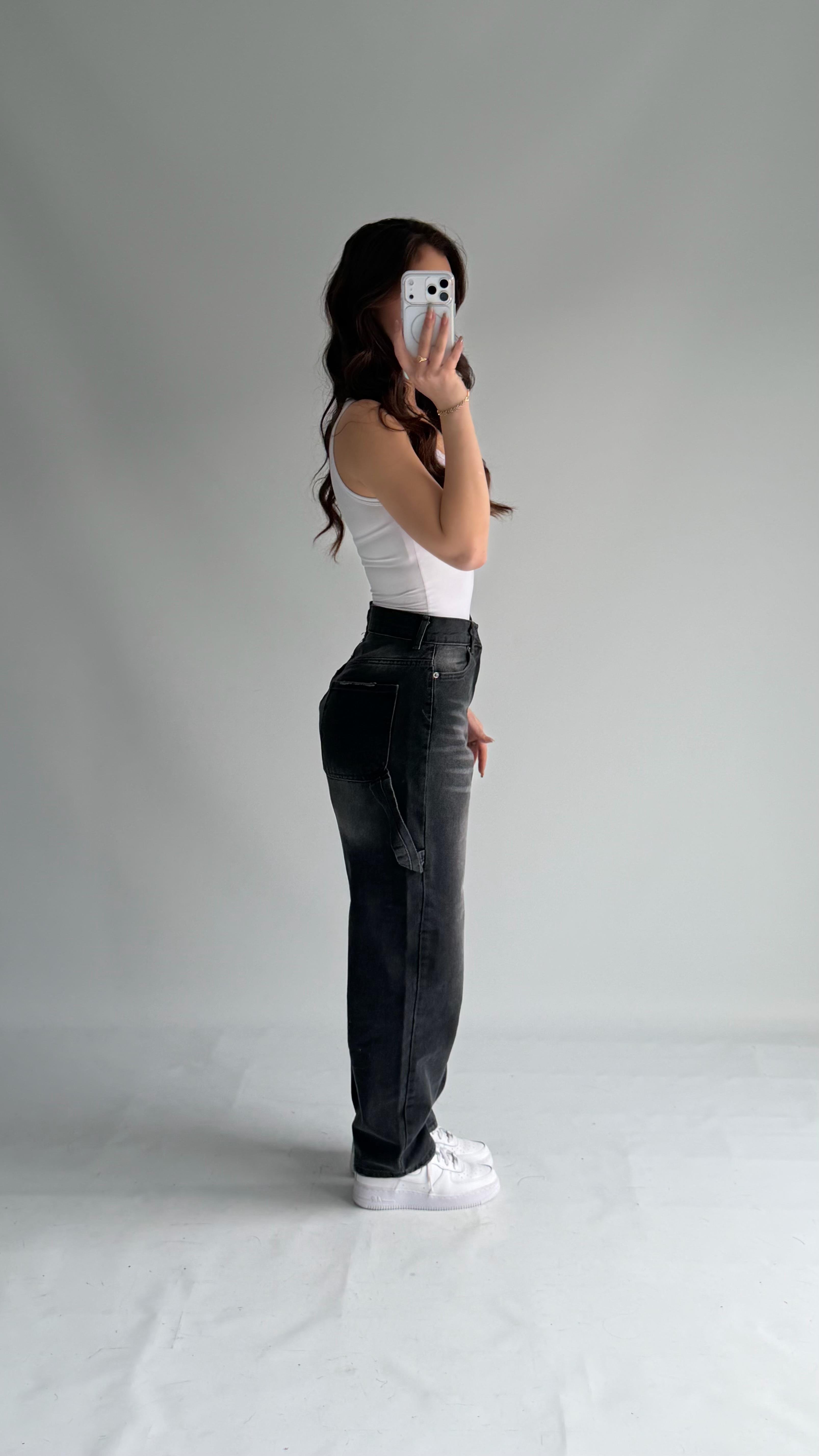 Jolie Carpenter Baggy Jean Siyah