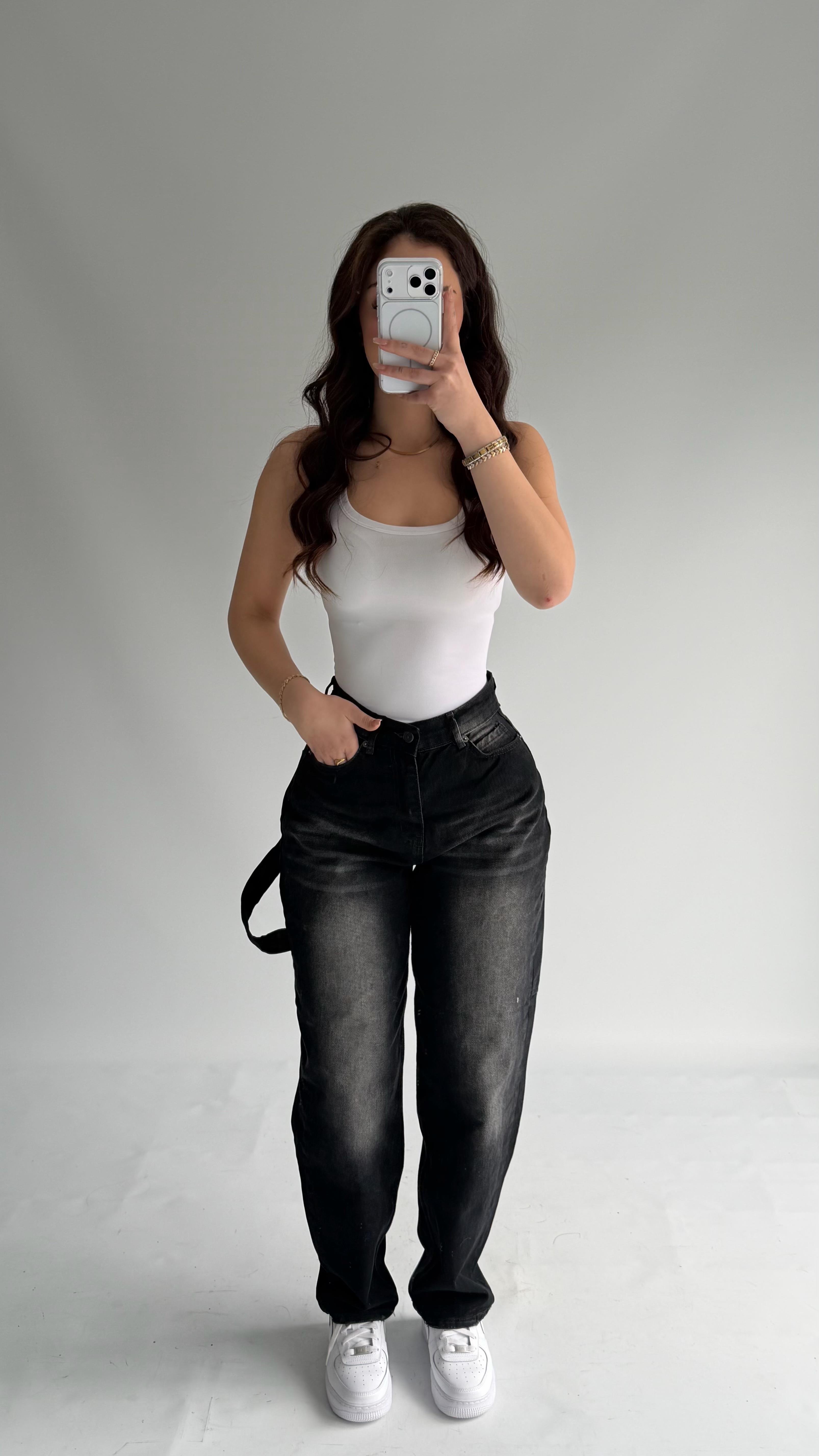 Jolie Carpenter Baggy Jean Siyah