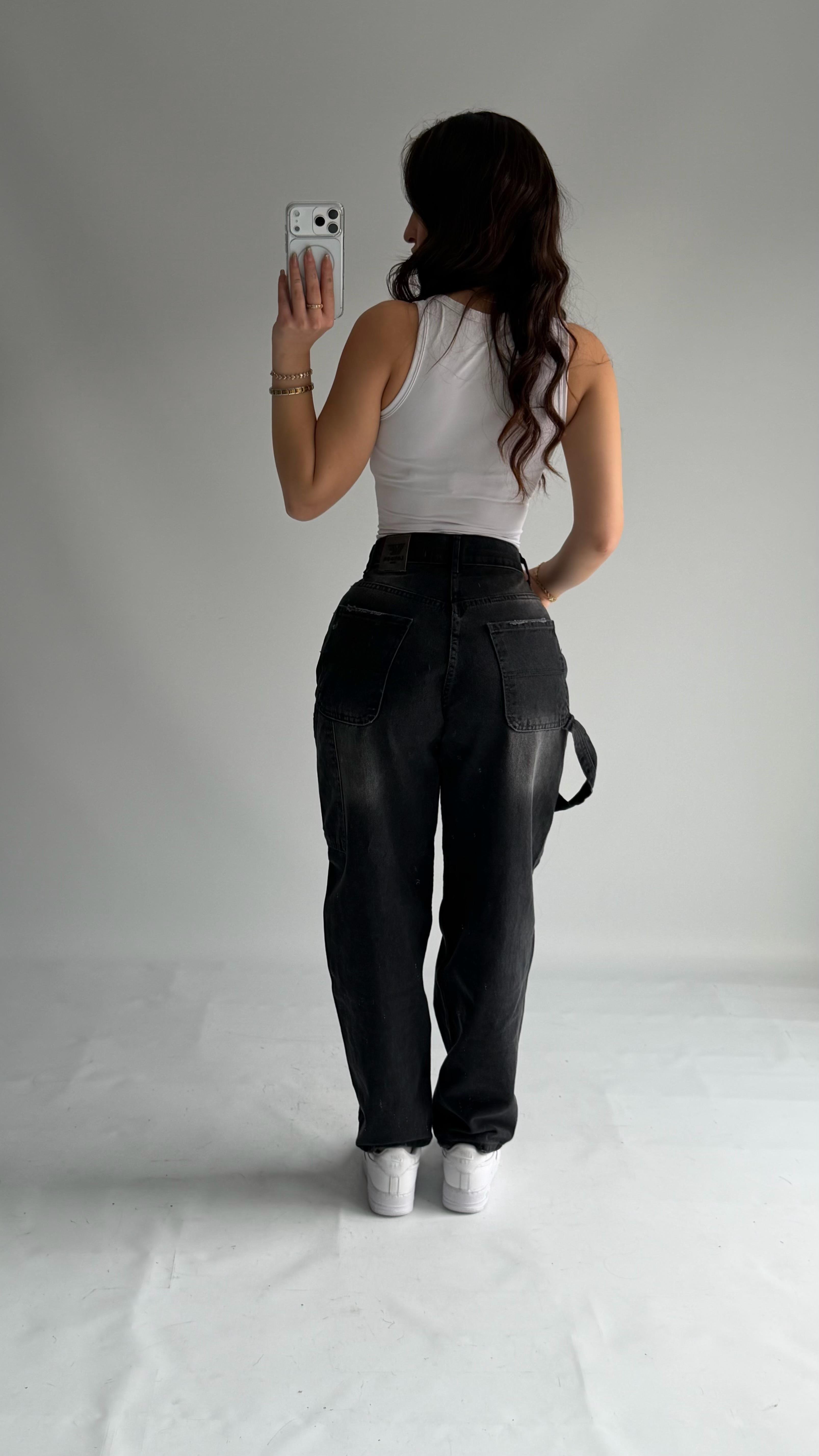 Jolie Carpenter Baggy Jean Siyah