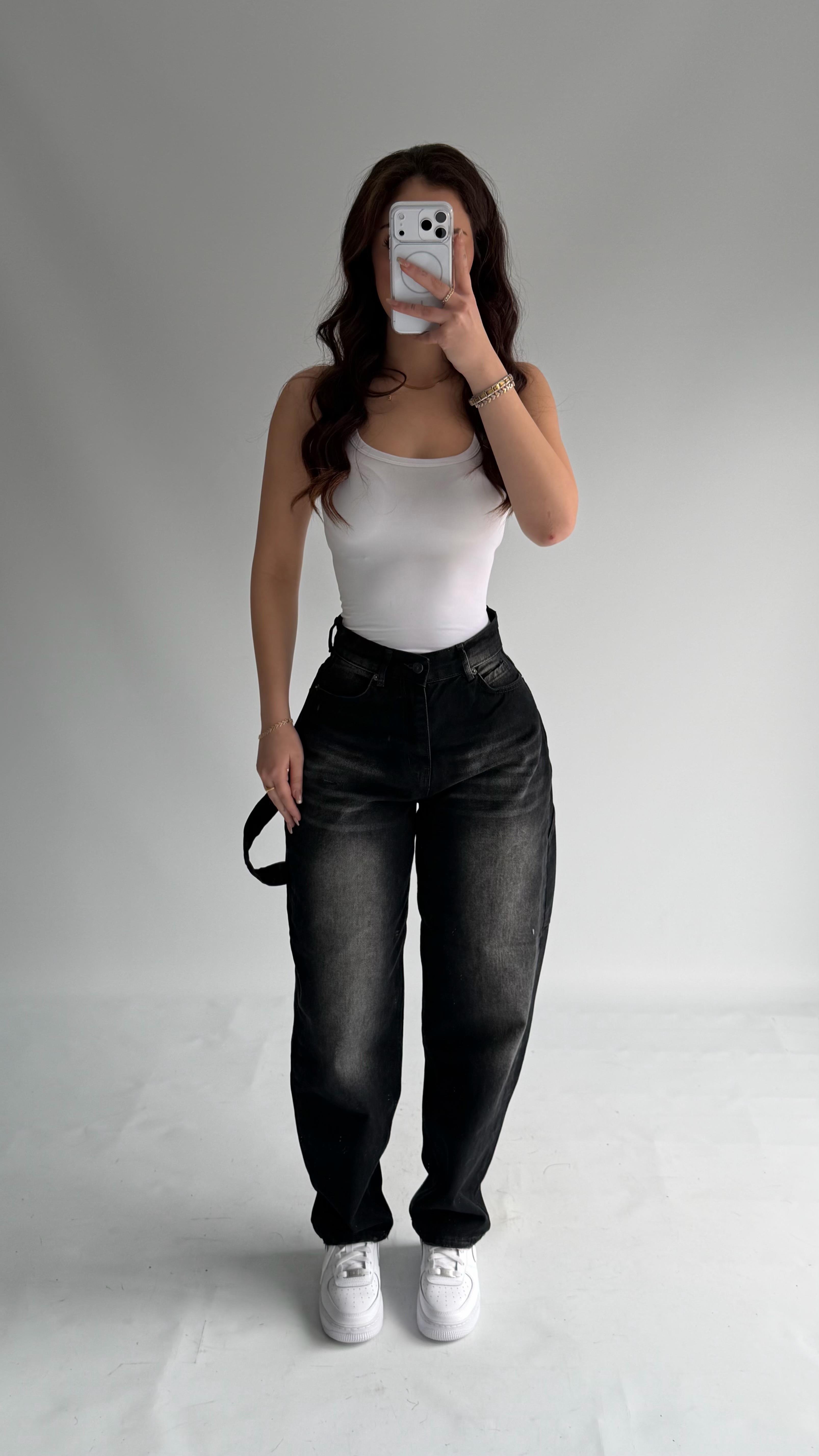 Jolie Carpenter Baggy Jean Siyah