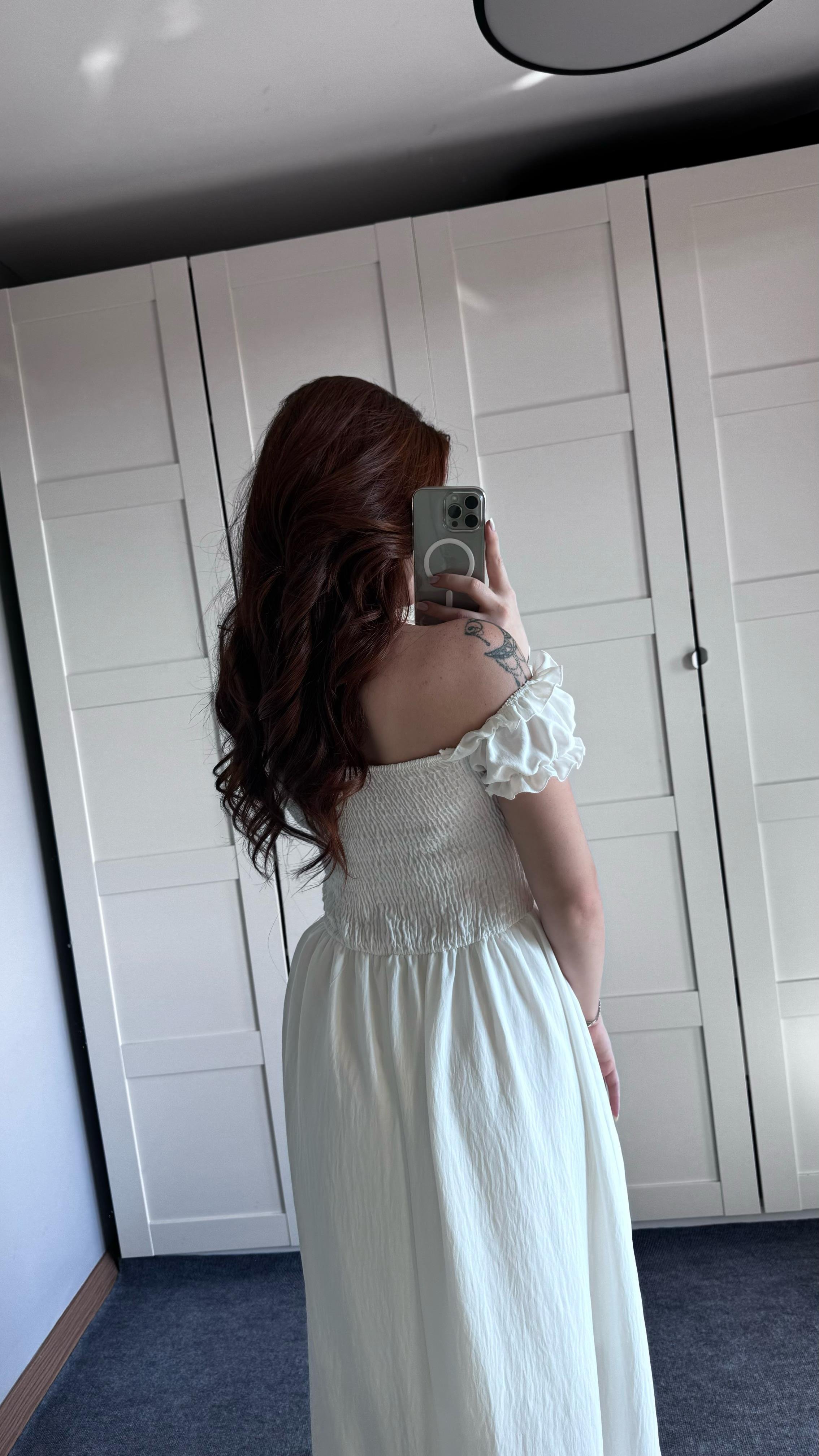 Juliet Beyaz Elbise