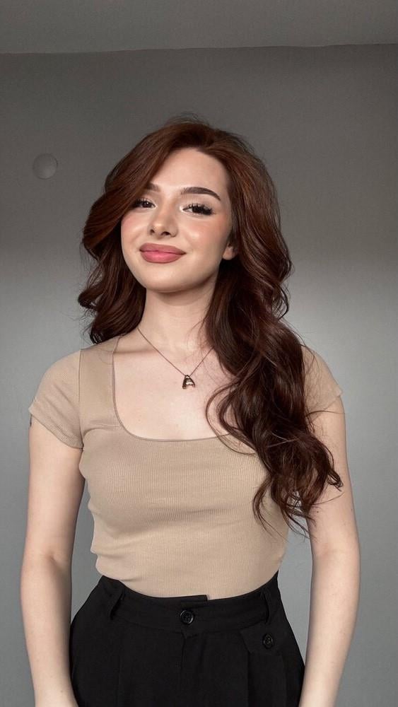 Kare Yaka Kısa Kol Bej