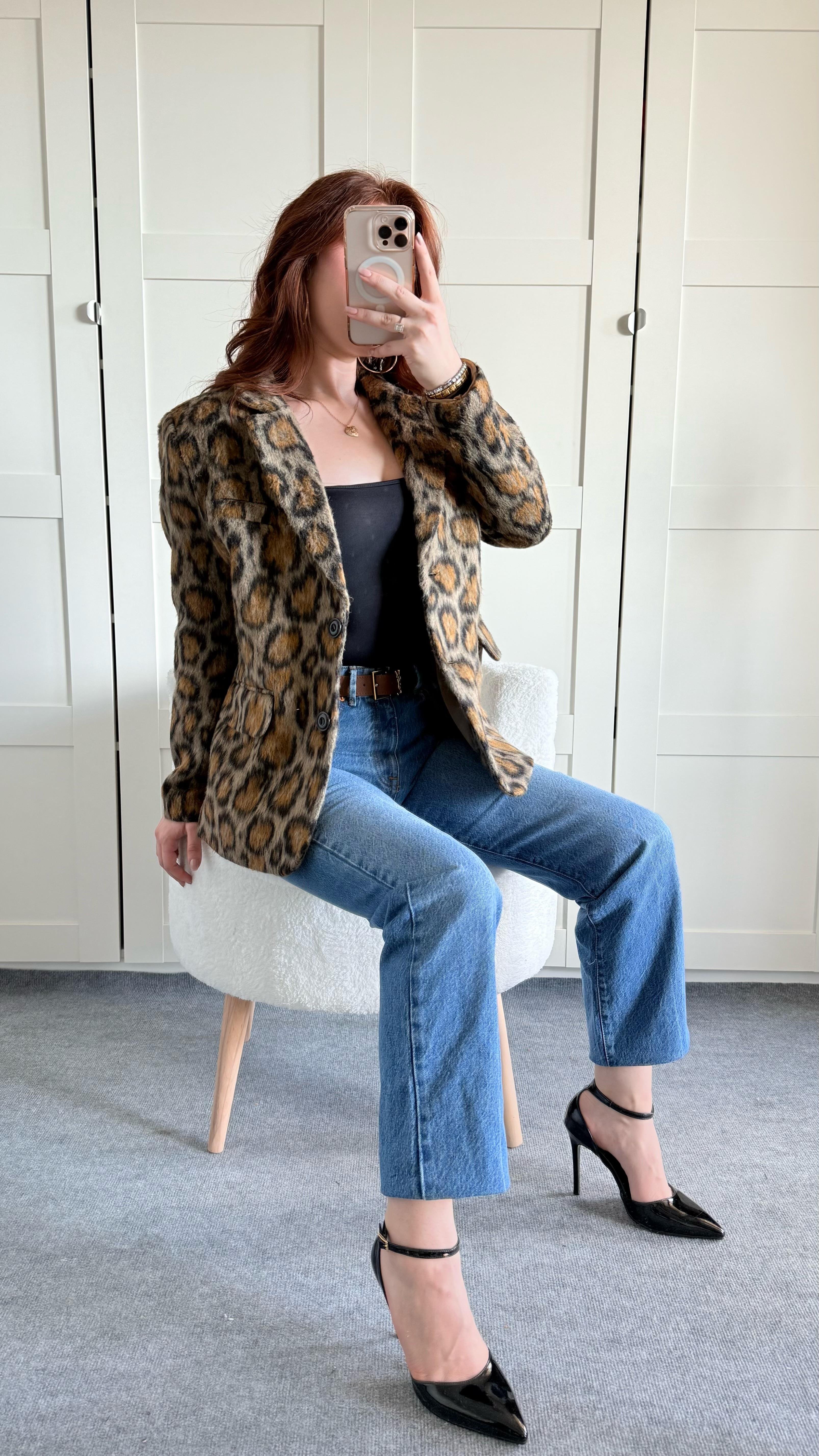 Kaşe Leopar Ceket