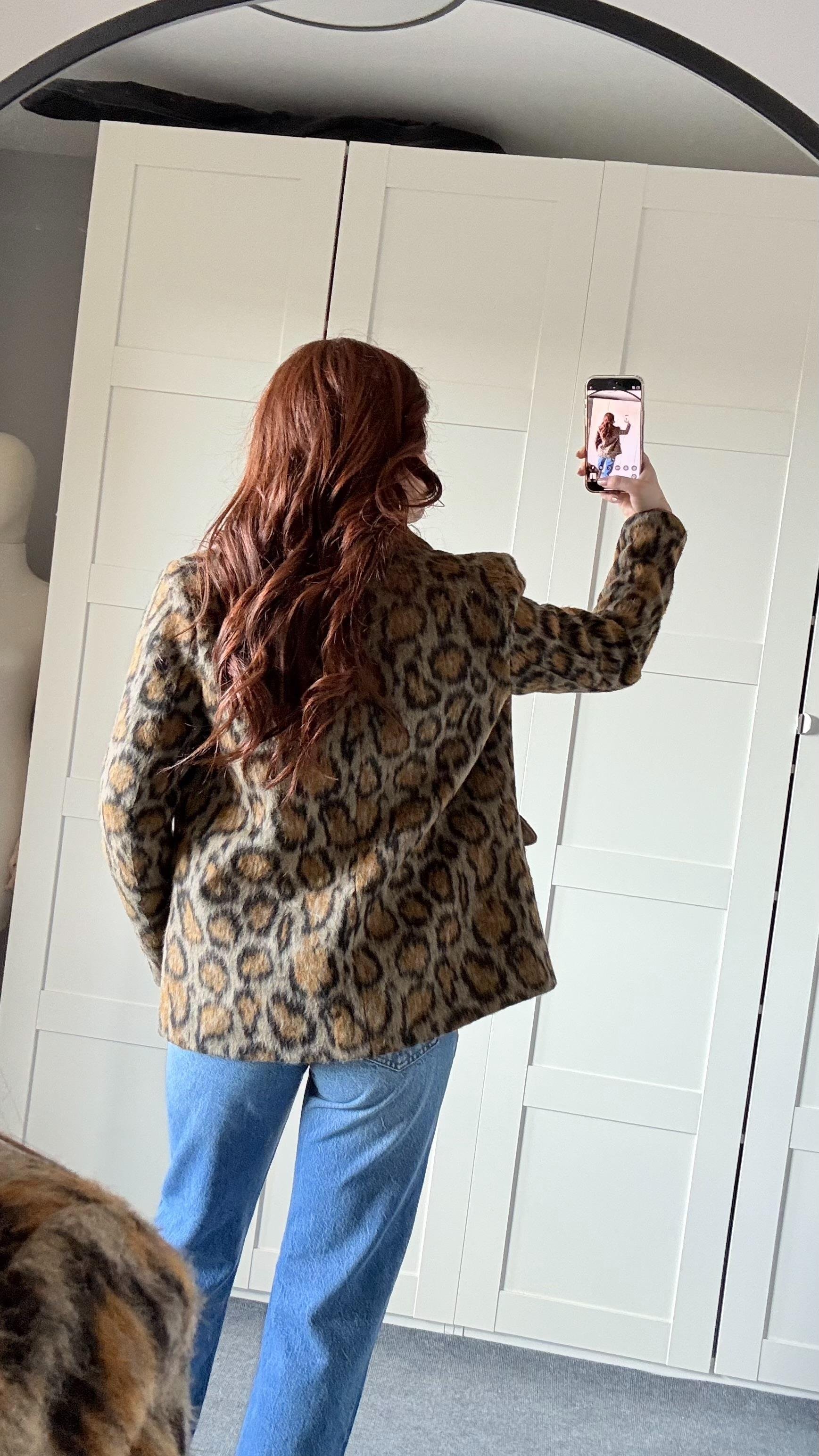 Kaşe Leopar Ceket