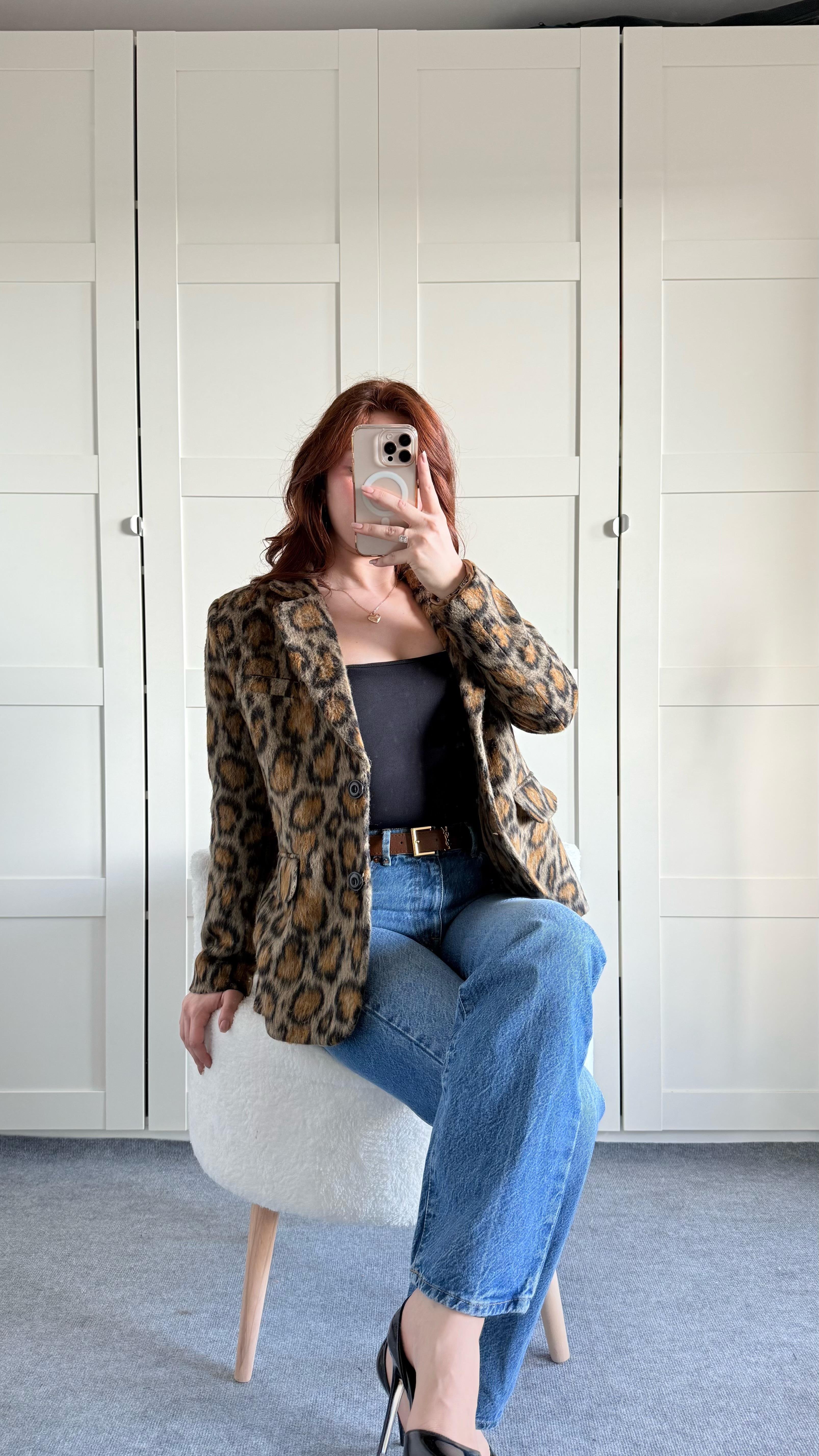 Kaşe Leopar Ceket