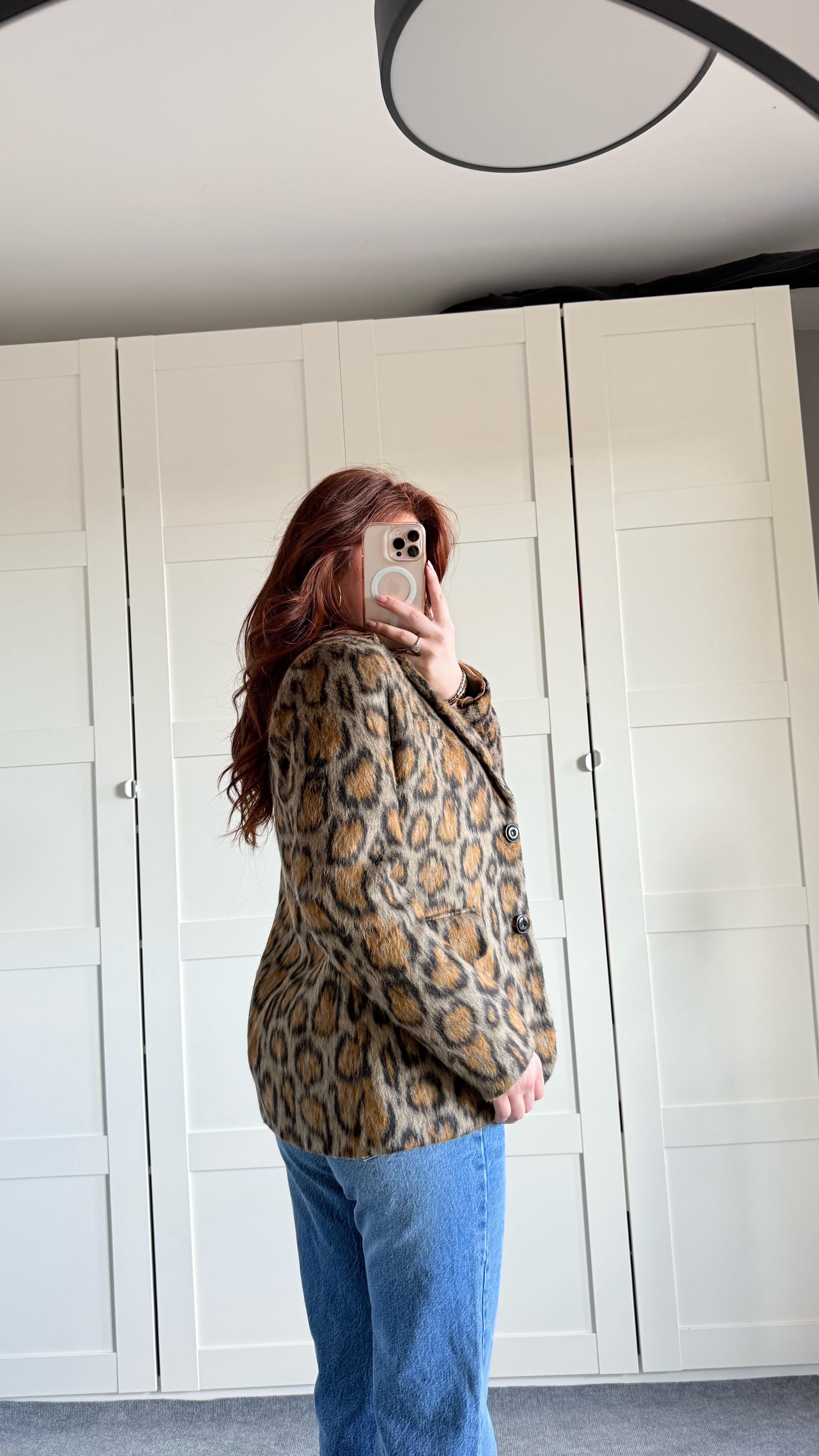 Kaşe Leopar Ceket