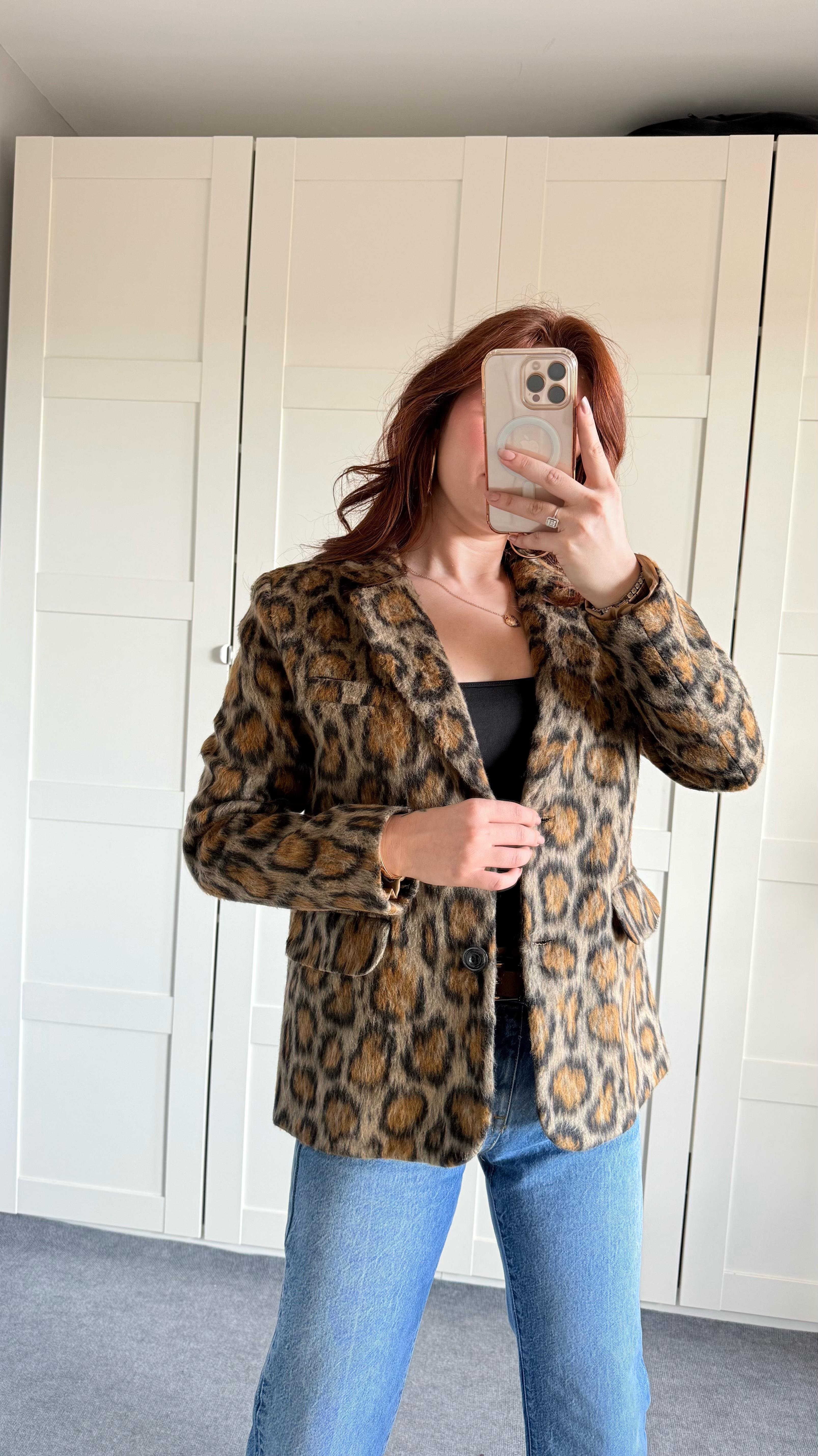 Kaşe Leopar Ceket