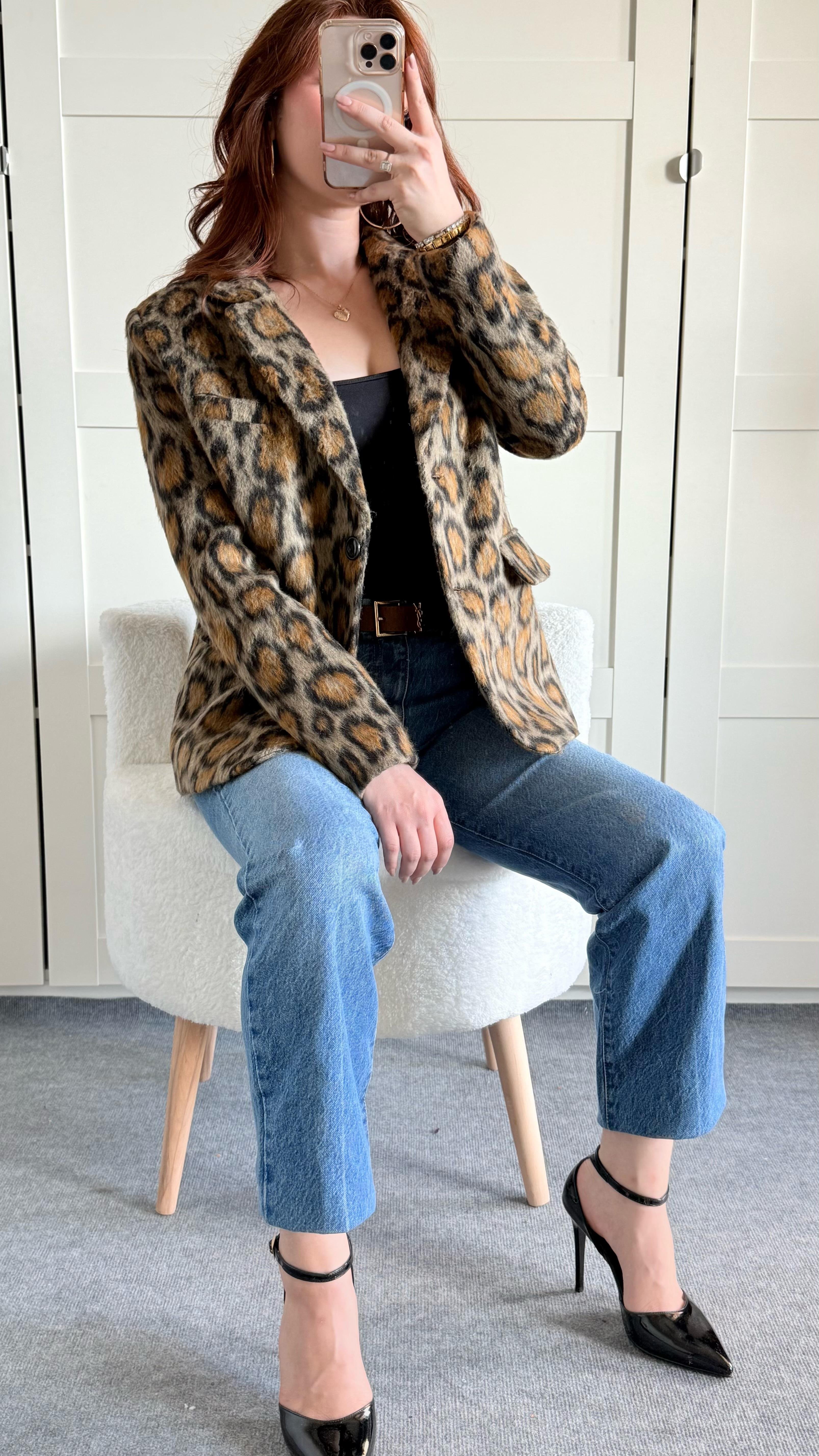 Kaşe Leopar Ceket