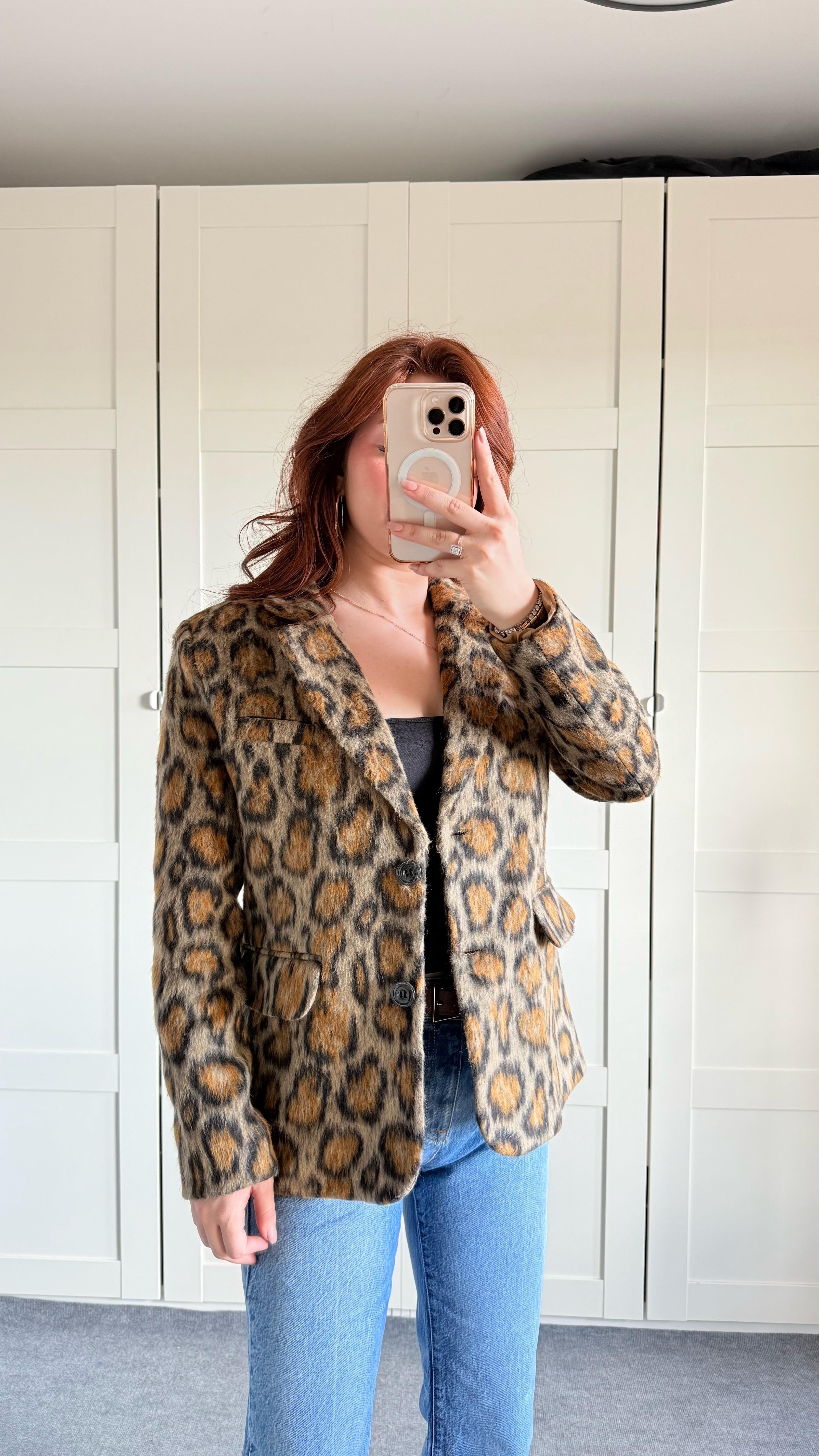 Kaşe Leopar Ceket