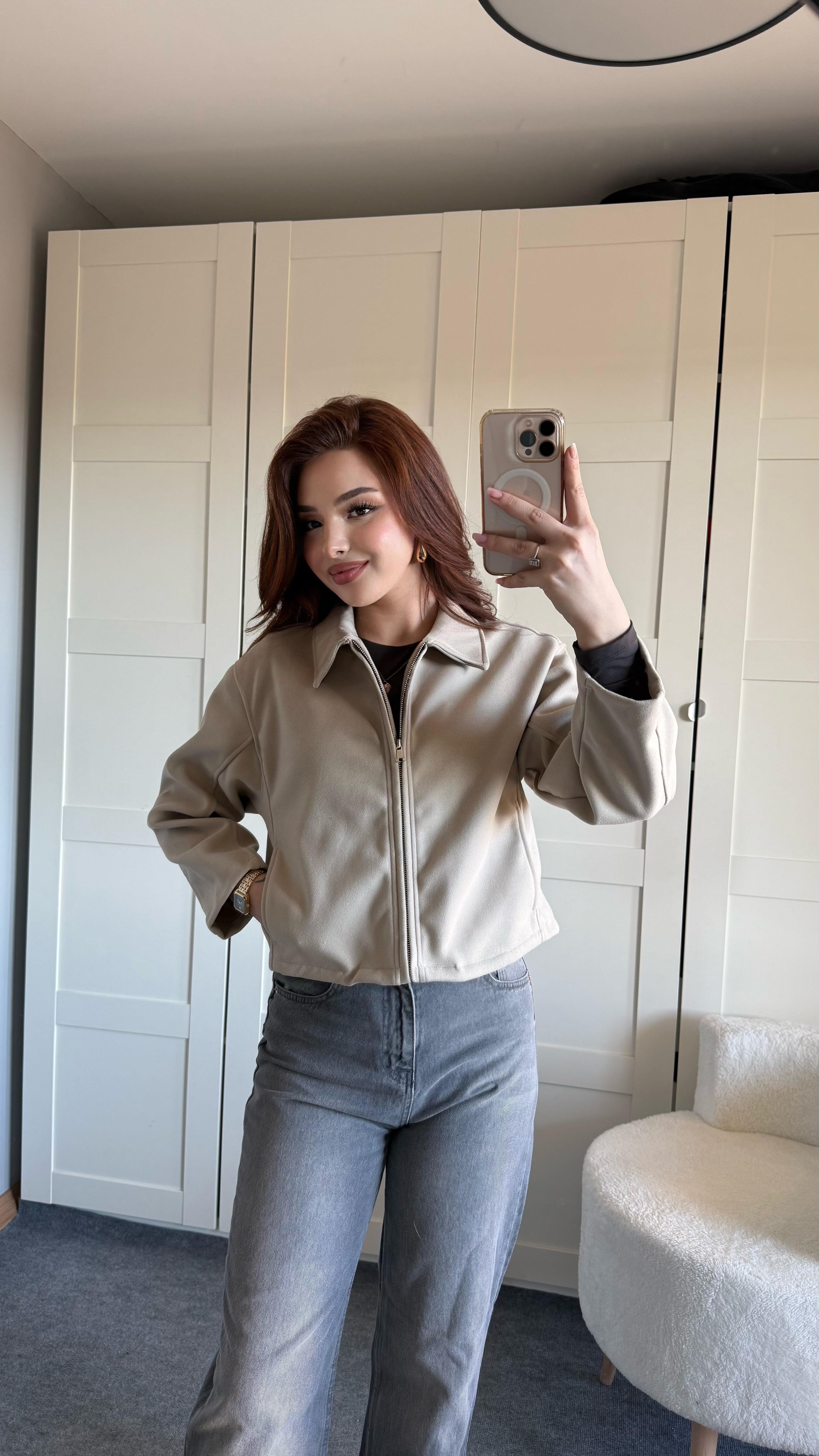 Kaşe Reguler Ceket Bej