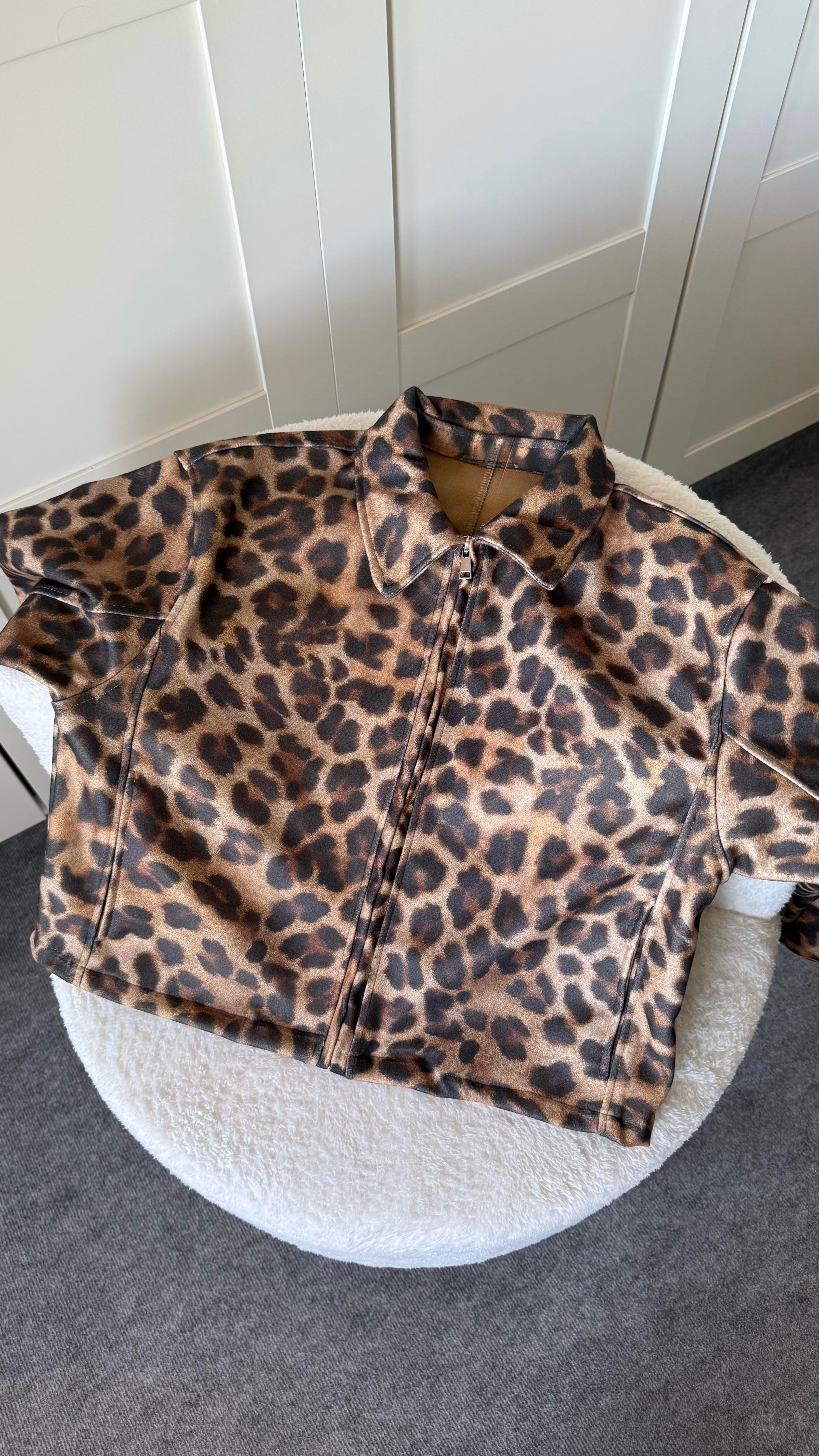 Kaşe Reguler Ceket Leopar