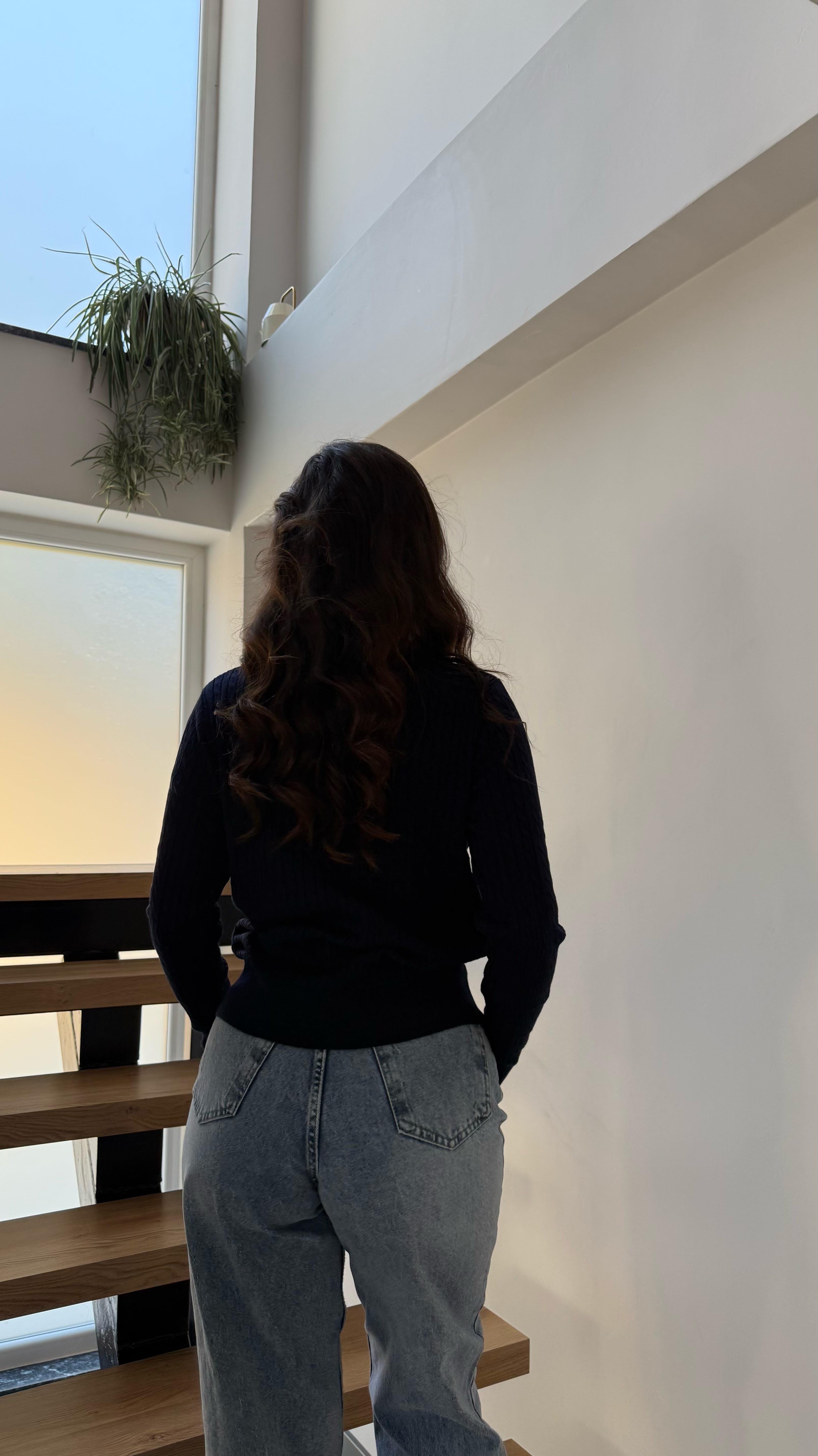 Lacost. Örgü Kazak Lacivert