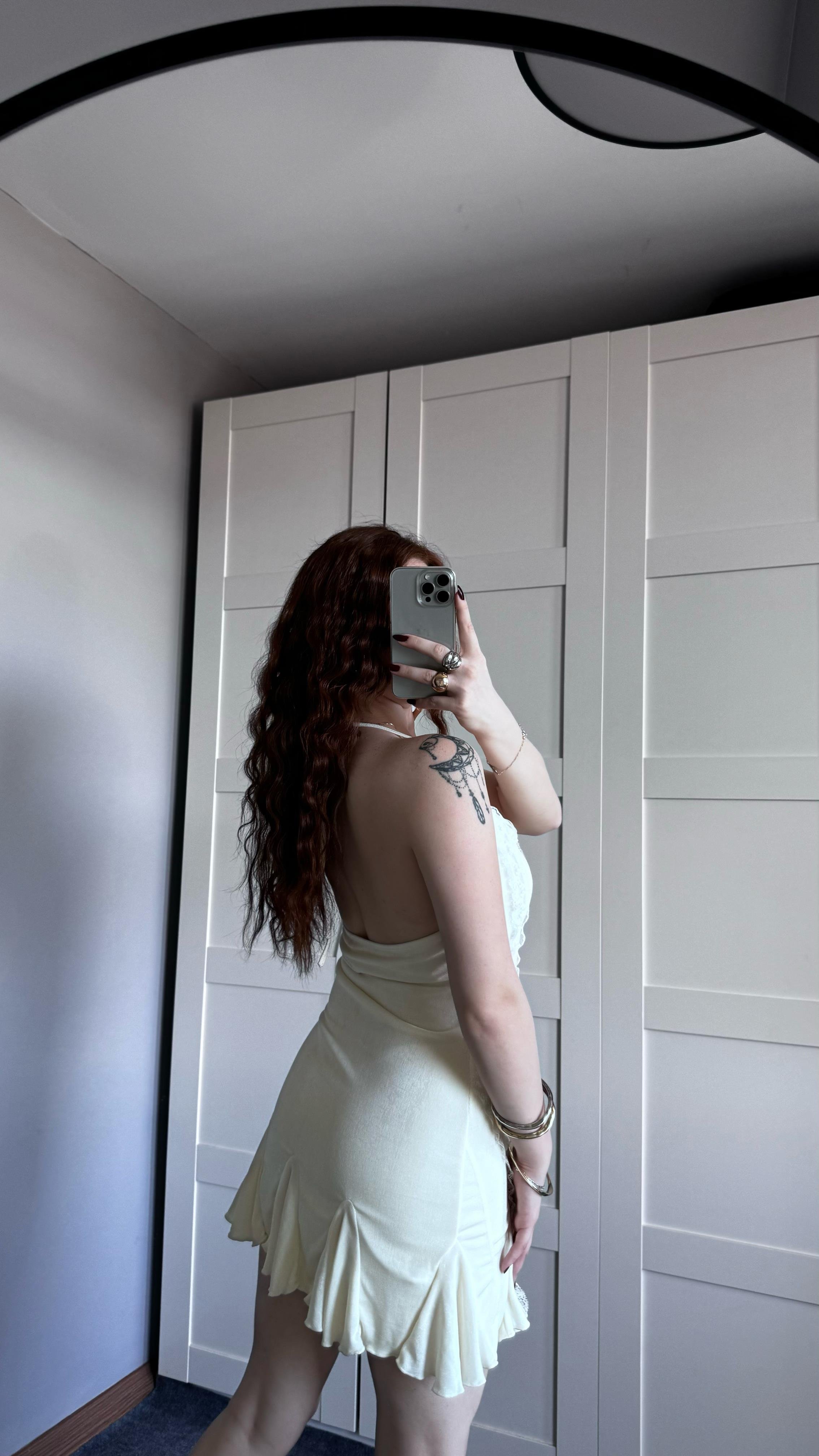 Layla Ekru Elbise