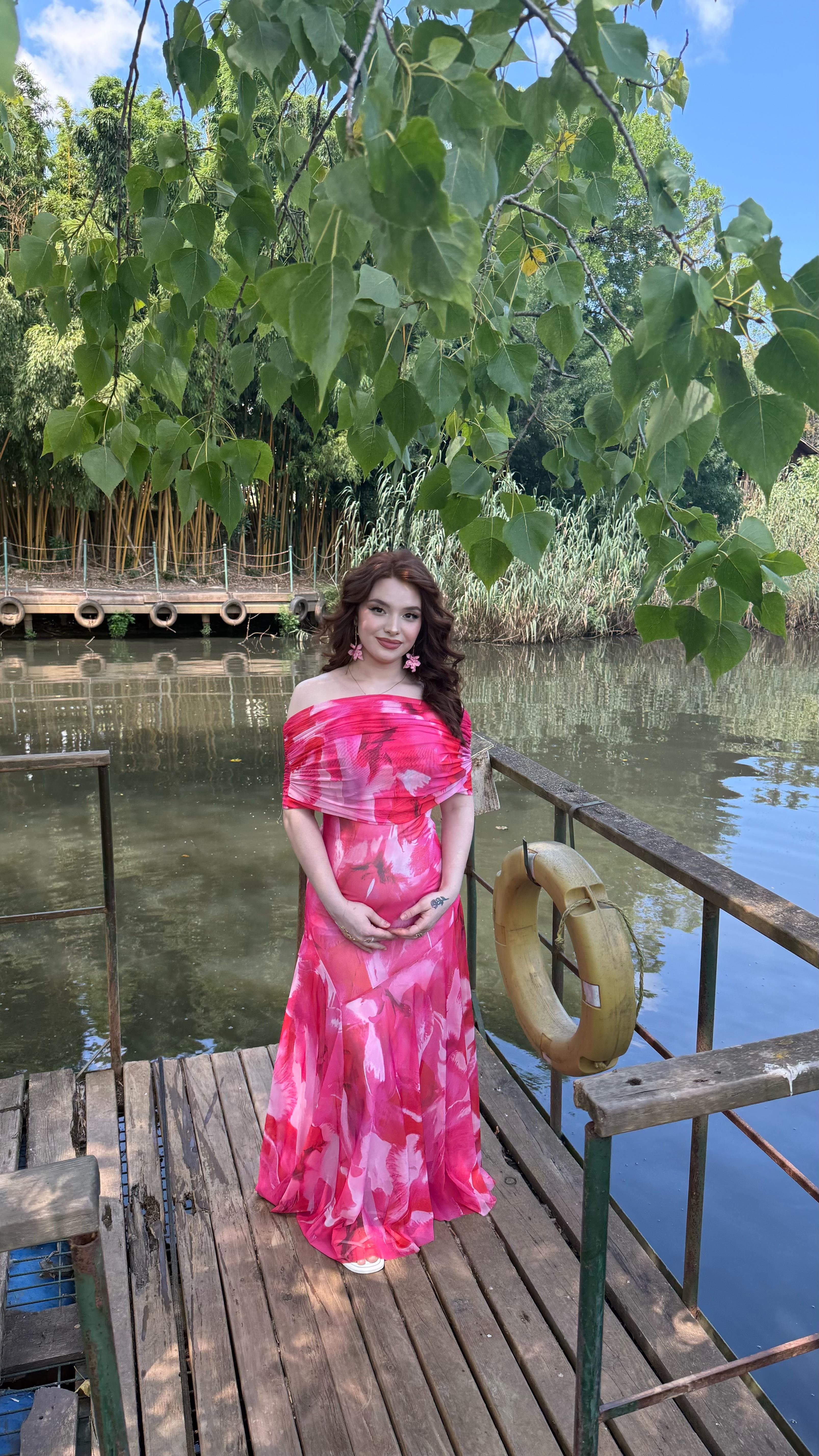 Lina Madonna Tüllü Elbise Pembe