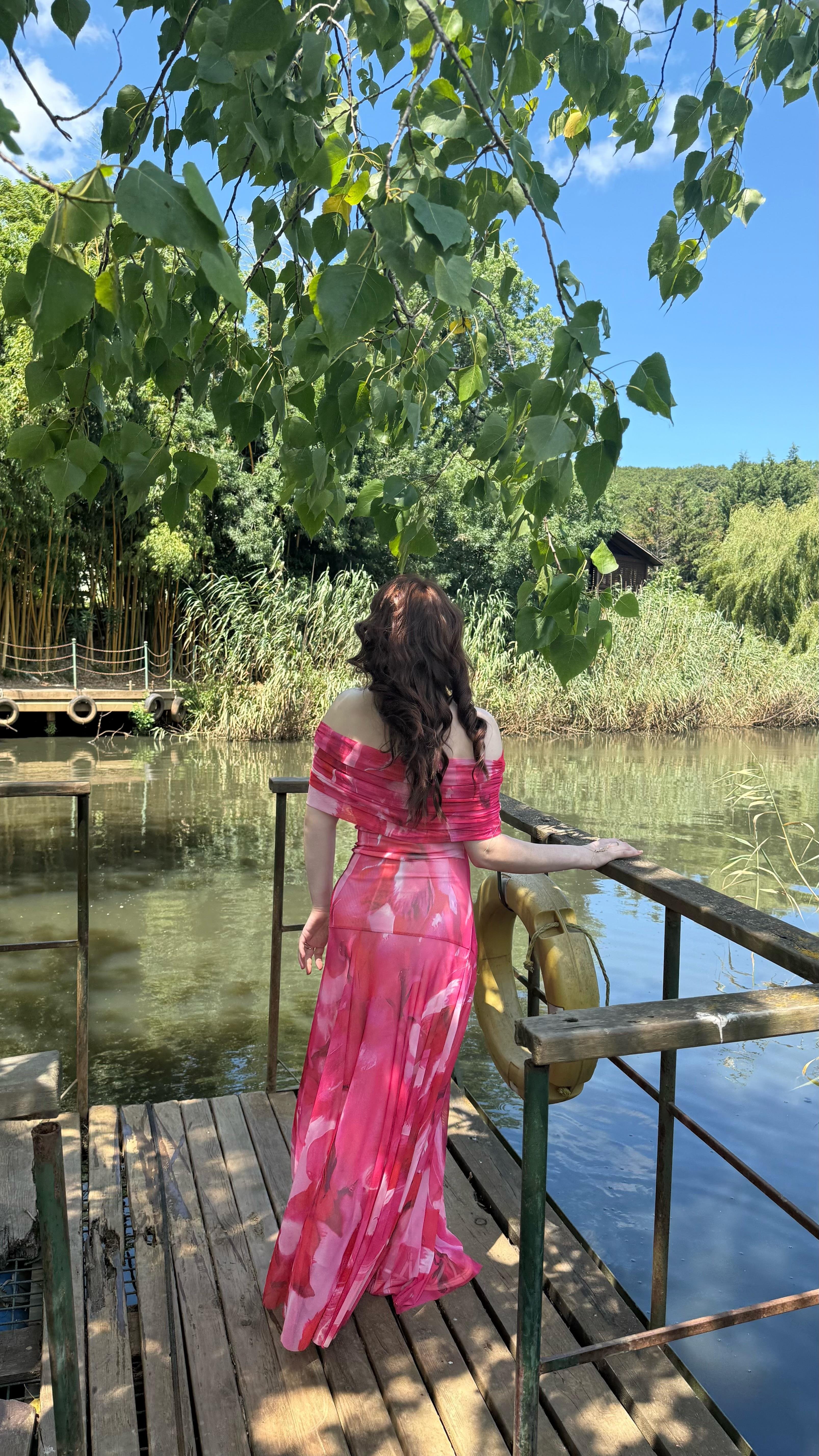 Lina Madonna Tüllü Elbise Pembe