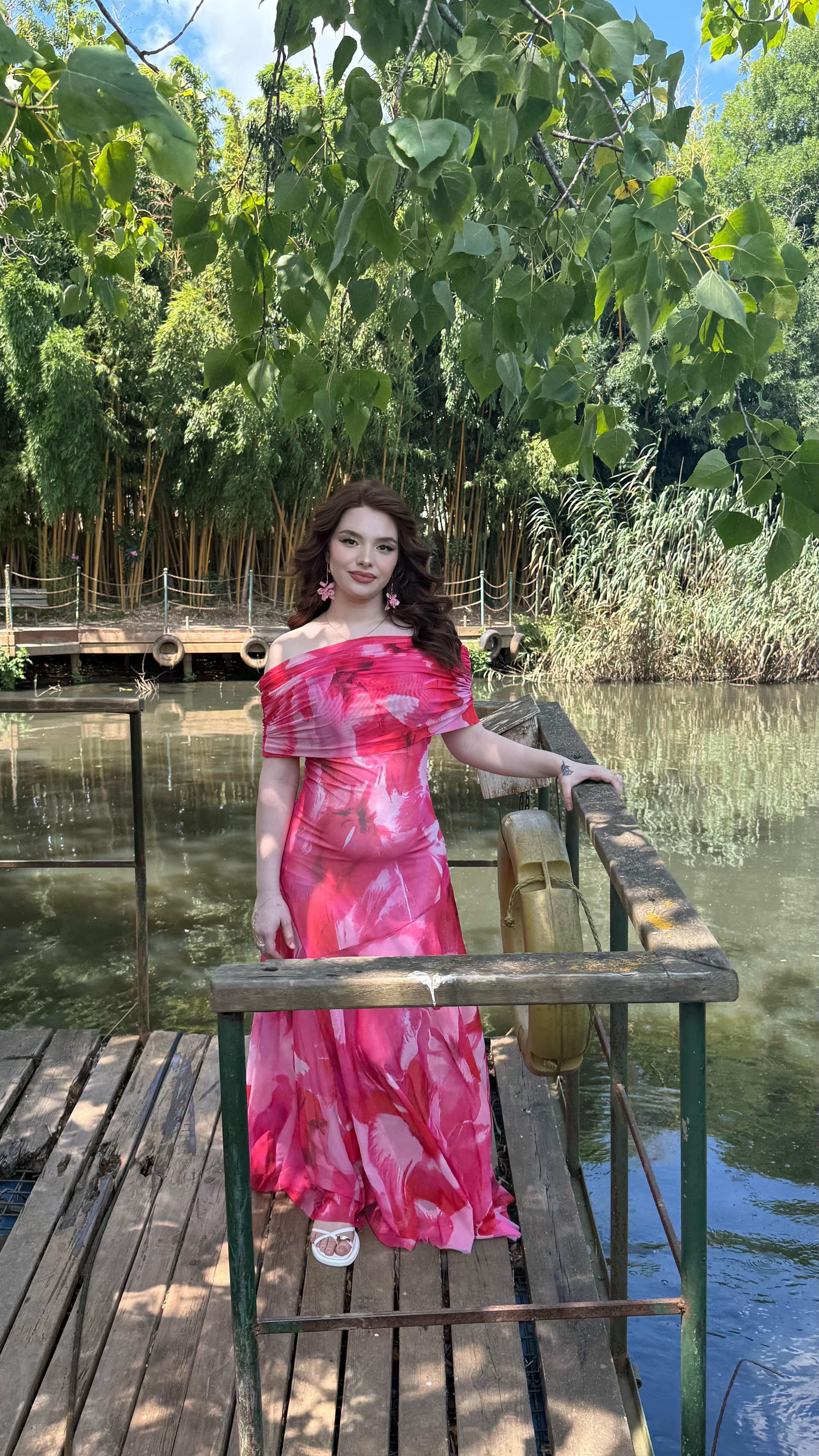 Lina Madonna Tüllü Elbise Pembe