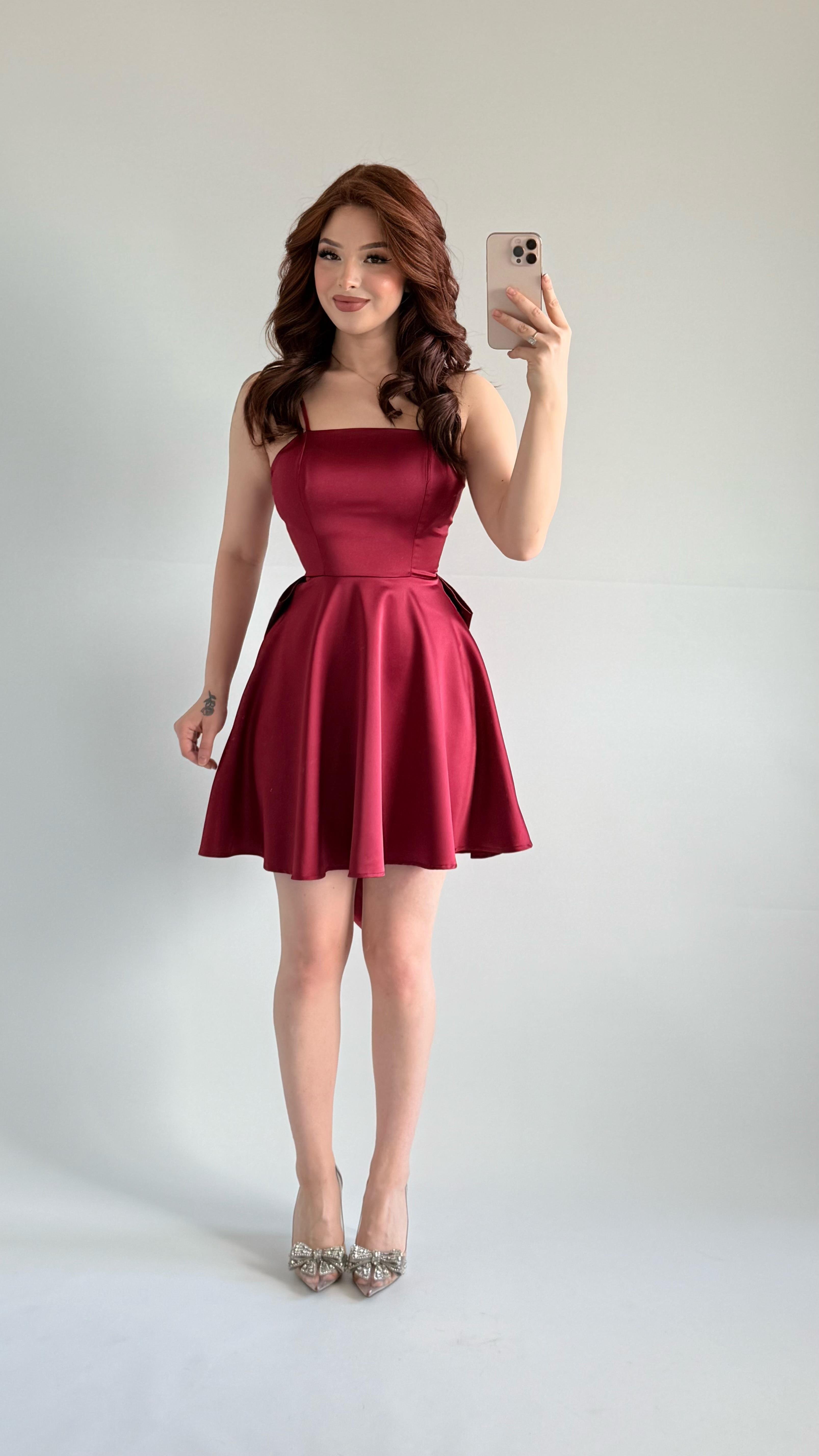 Linda Fiyonk Elbise Bordo