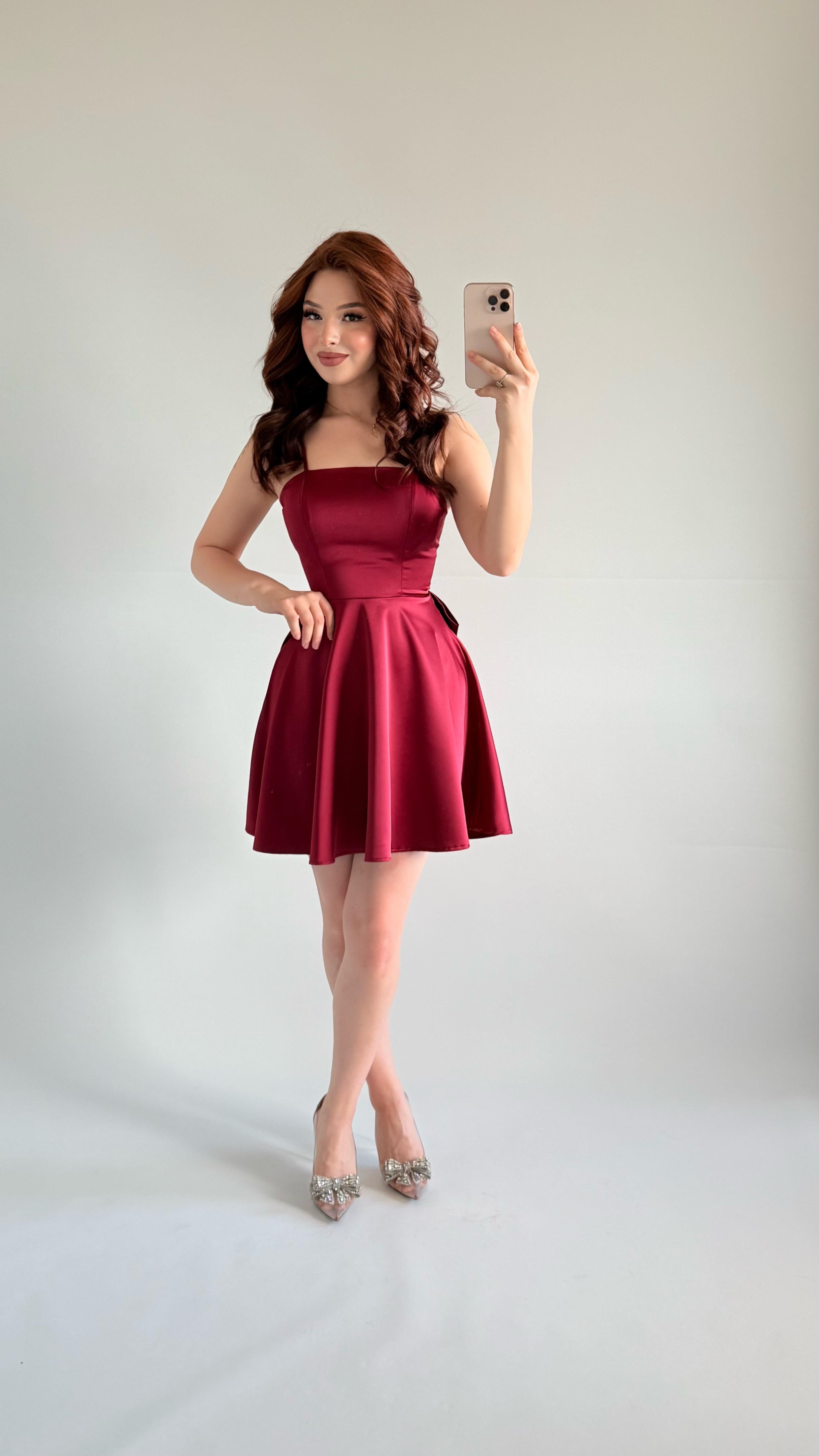 Linda Fiyonk Elbise Bordo