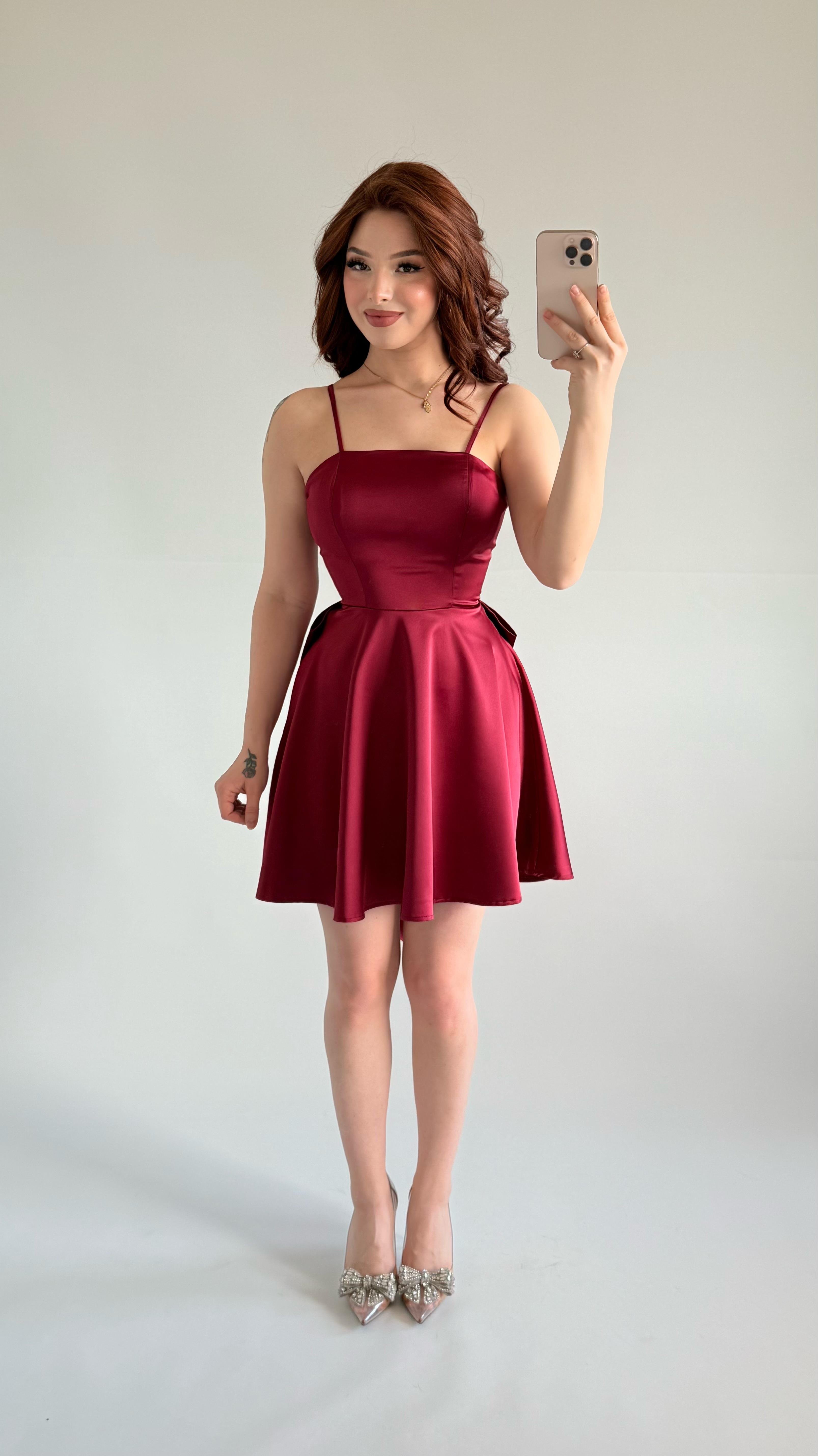 Linda Fiyonk Elbise Bordo