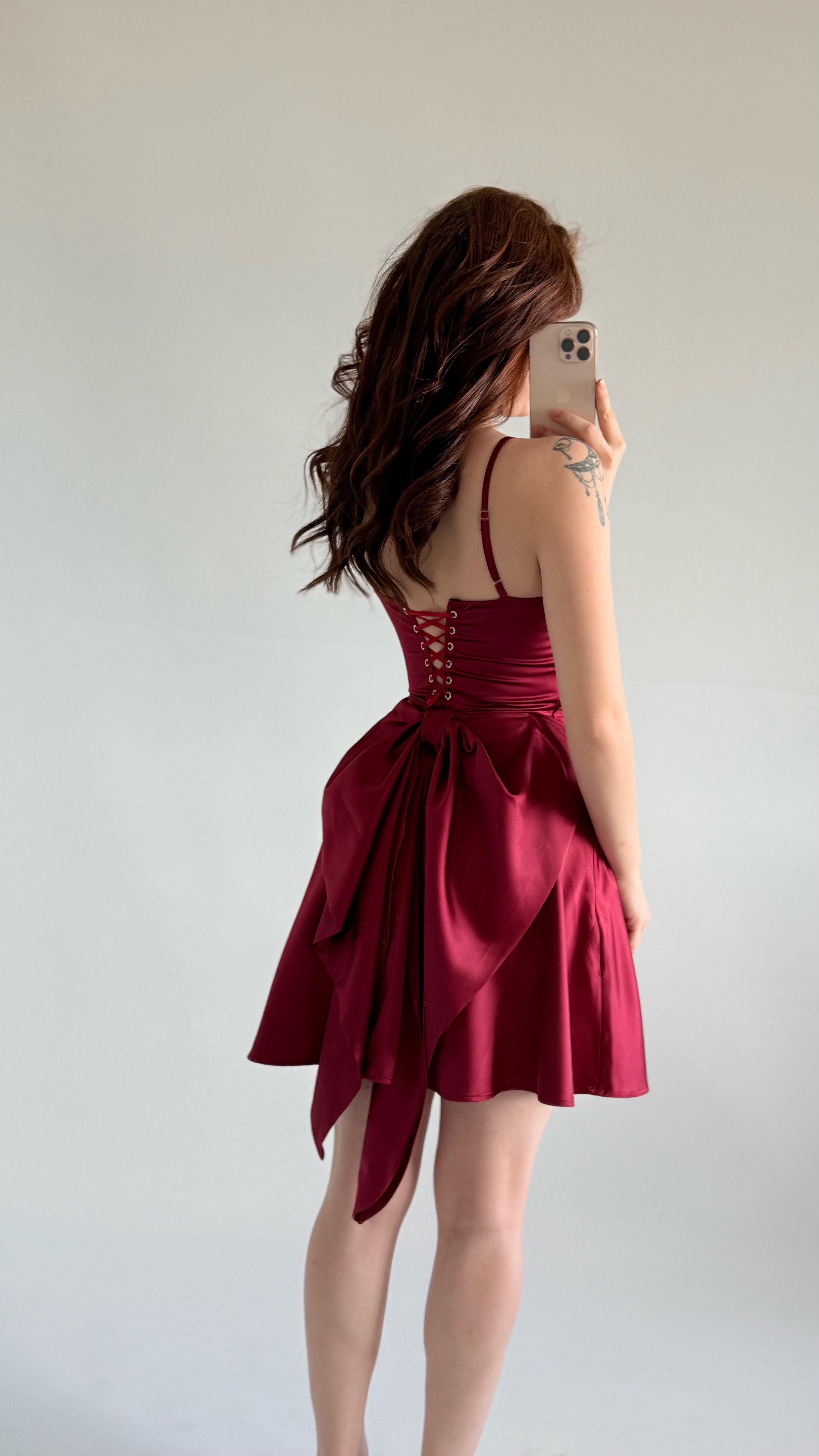 Linda Fiyonk Elbise Bordo