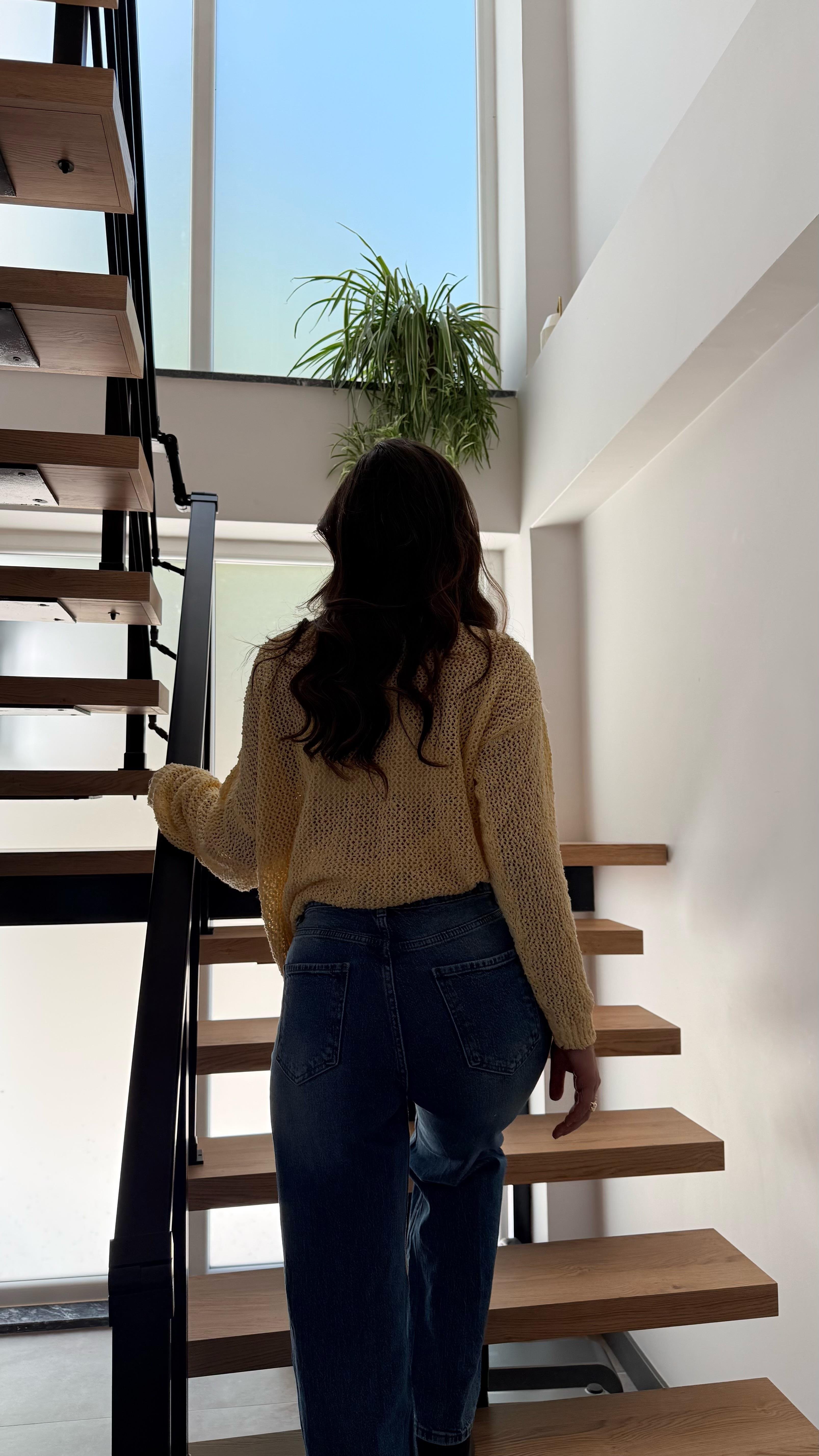 Lorena Delikli Triko Sarı