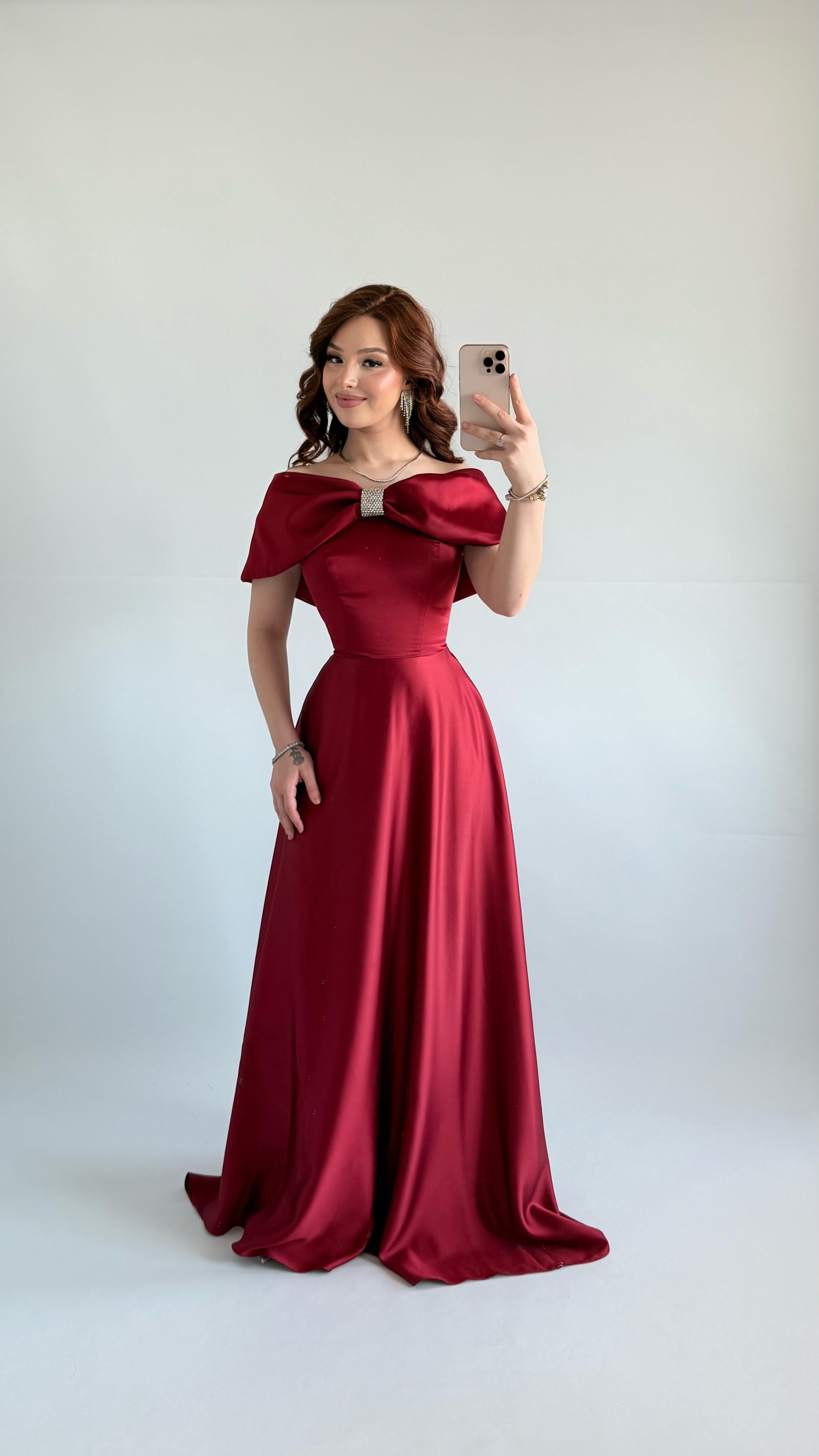 Lovely Fiyonk Abiye Bordo