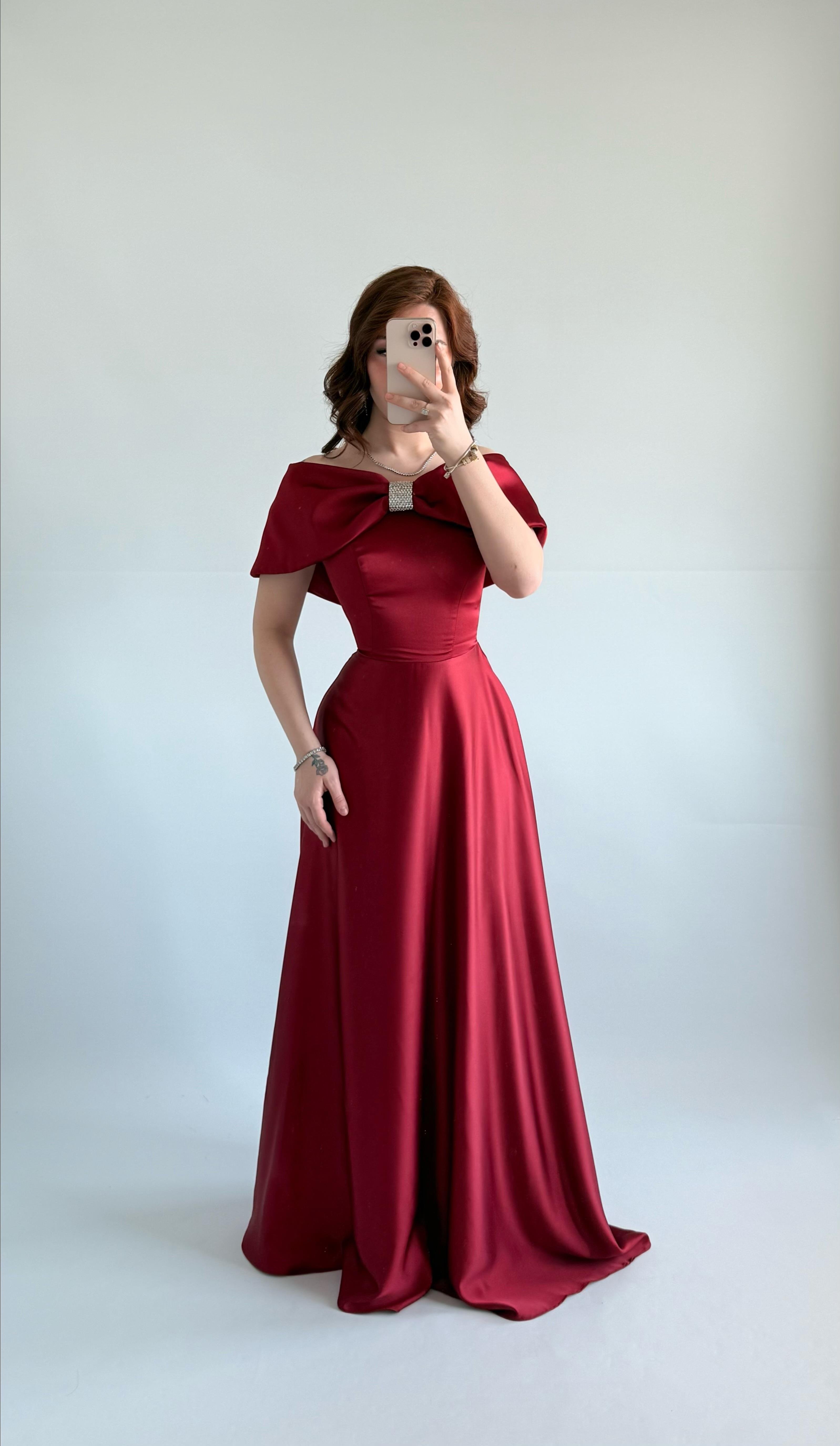 Lovely Fiyonk Abiye Bordo