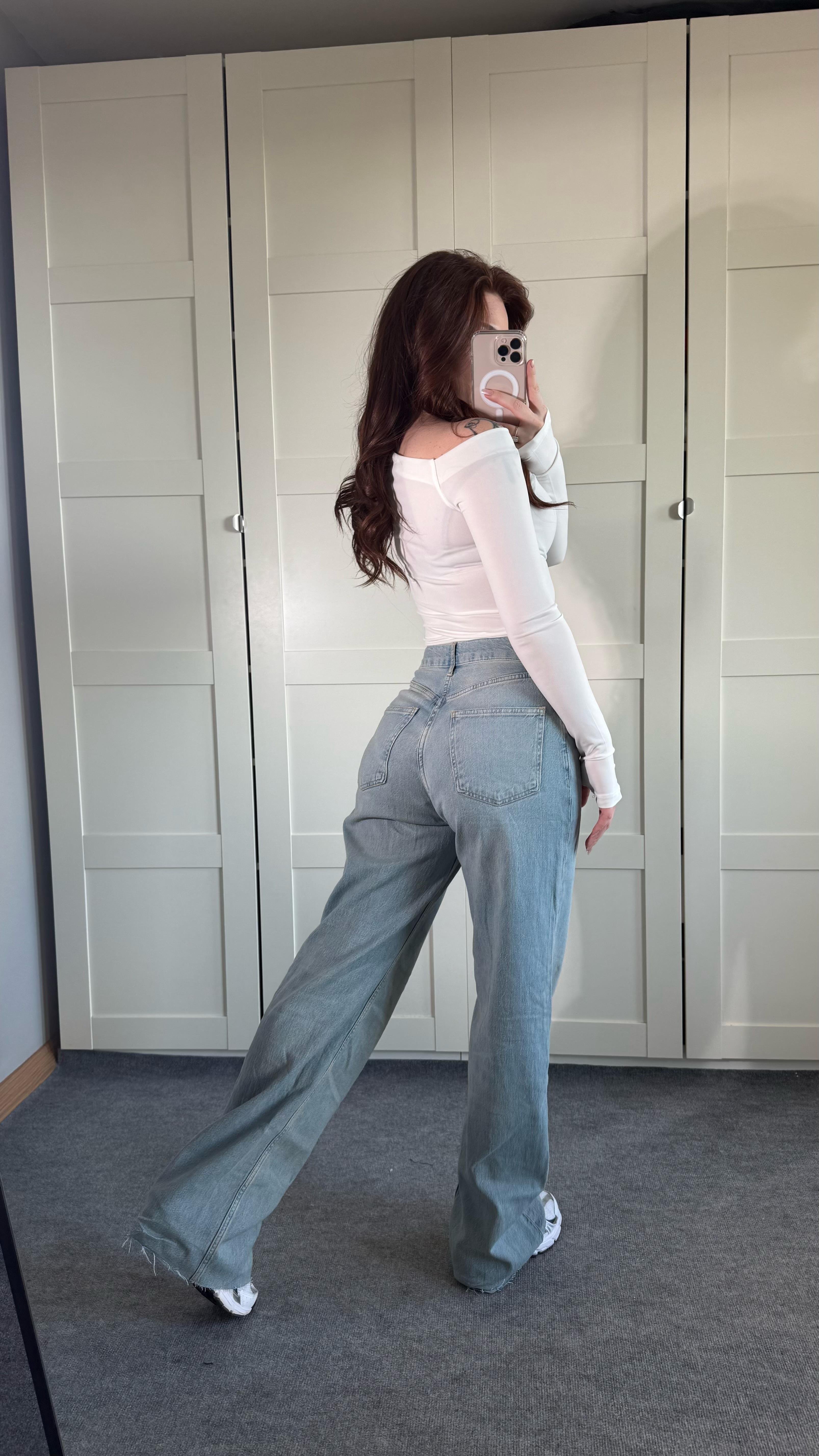 Mango Buz Mavisi Yüksek Bel Pantolon