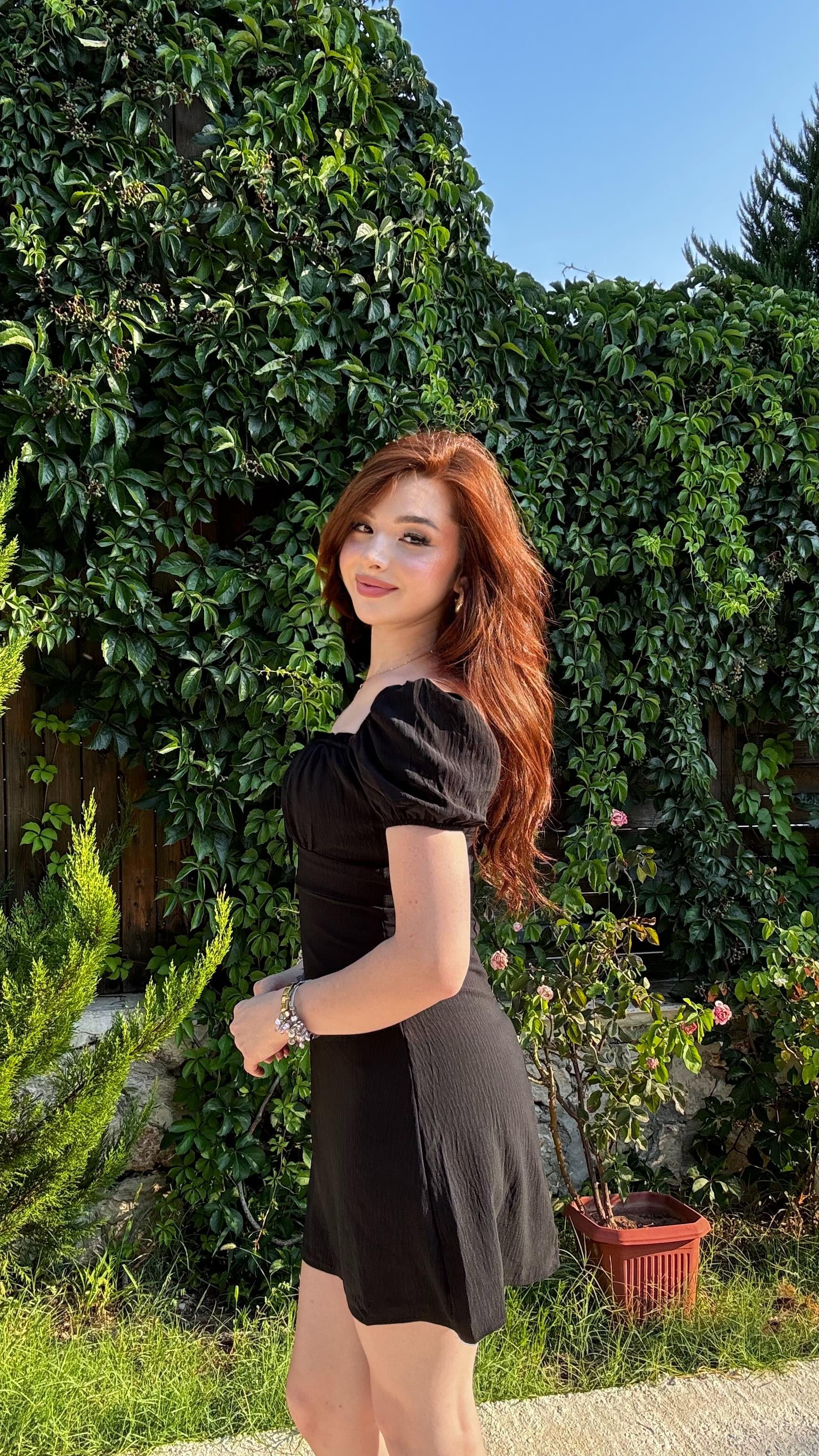 Maria Mini Elbise Siyah