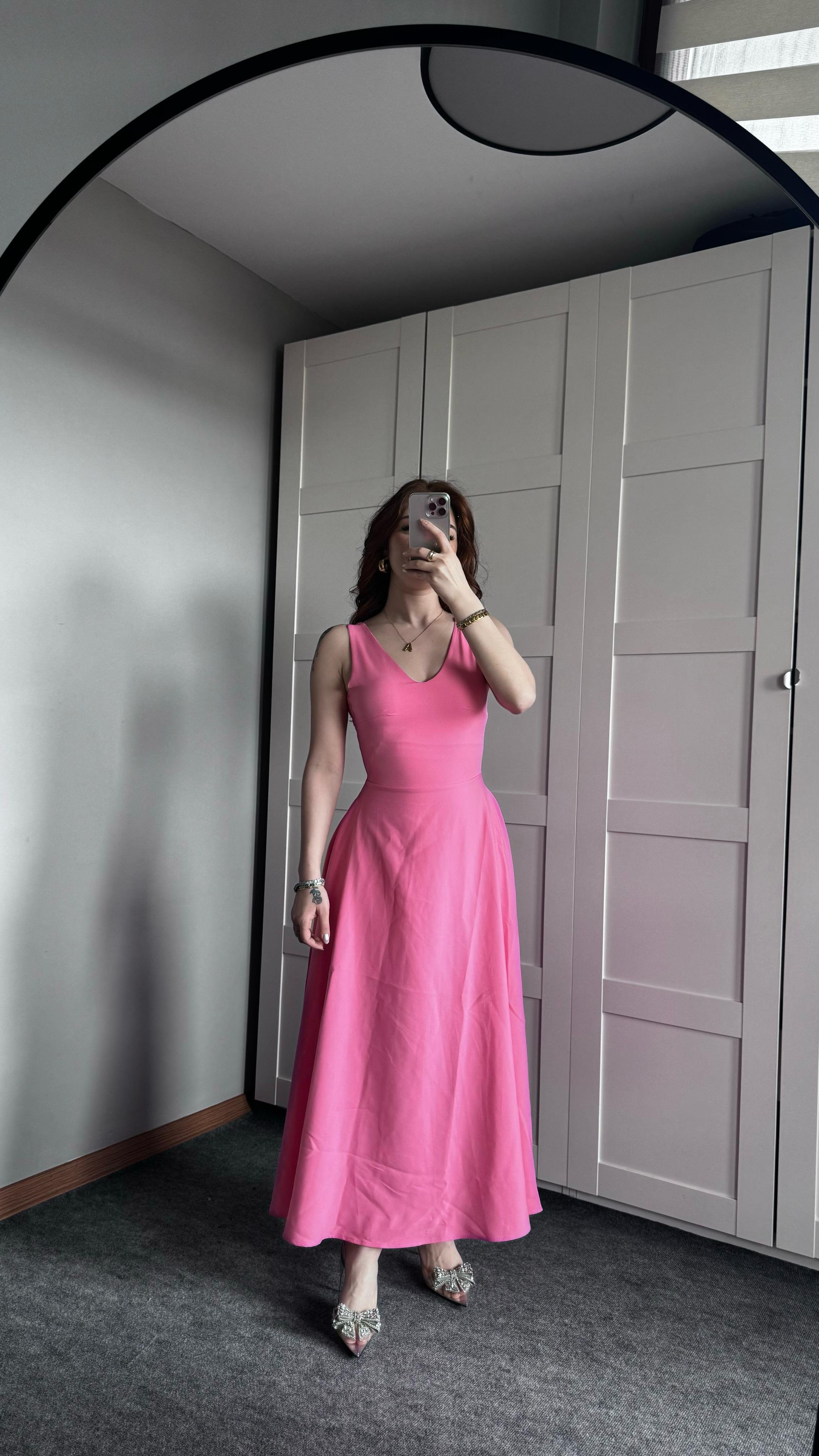 Marilyn Monroe Pembe Elbise