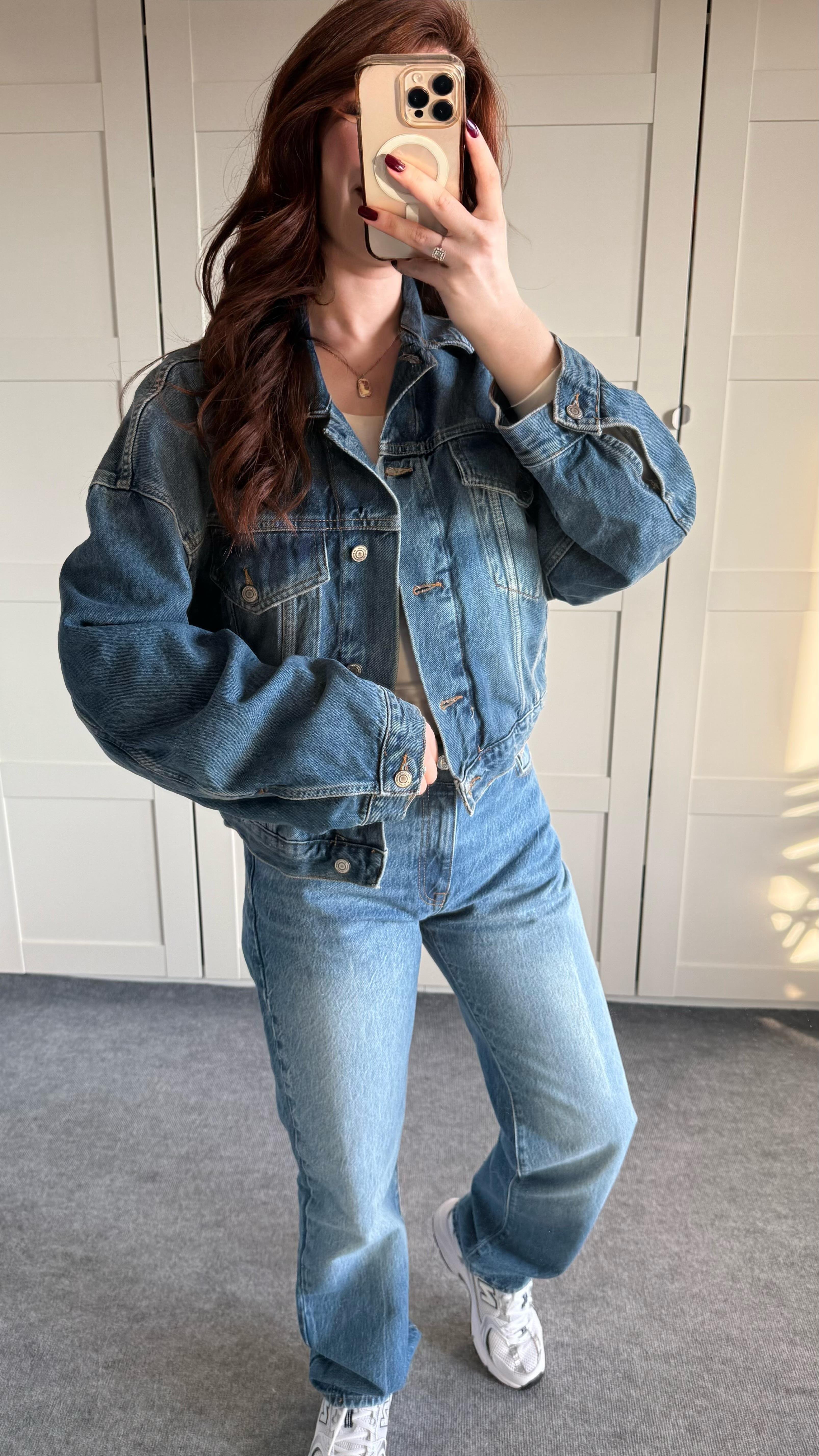 Marka Oversize Kot Mavi Ceket