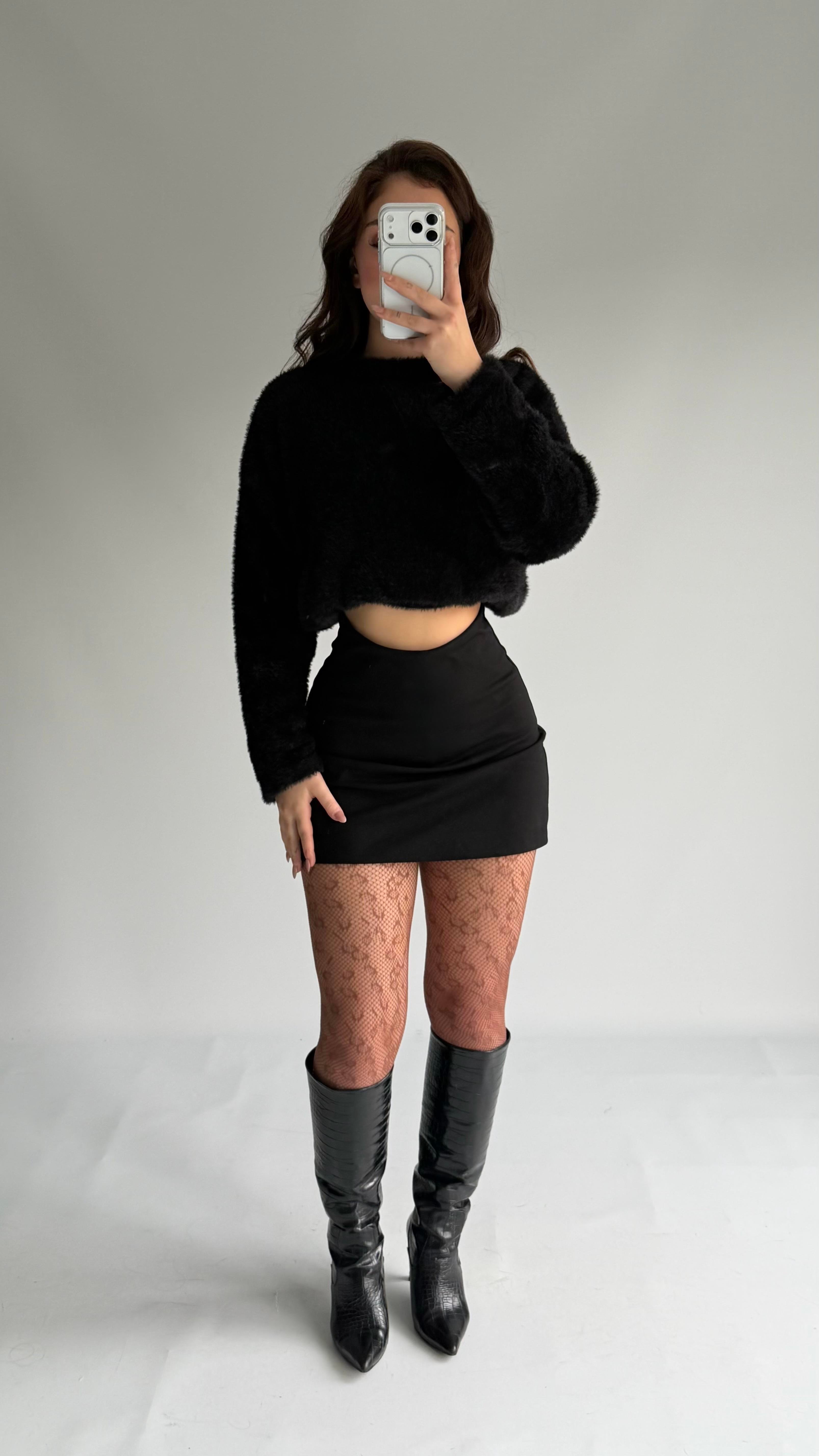 Marka Şort Etek Siyah 