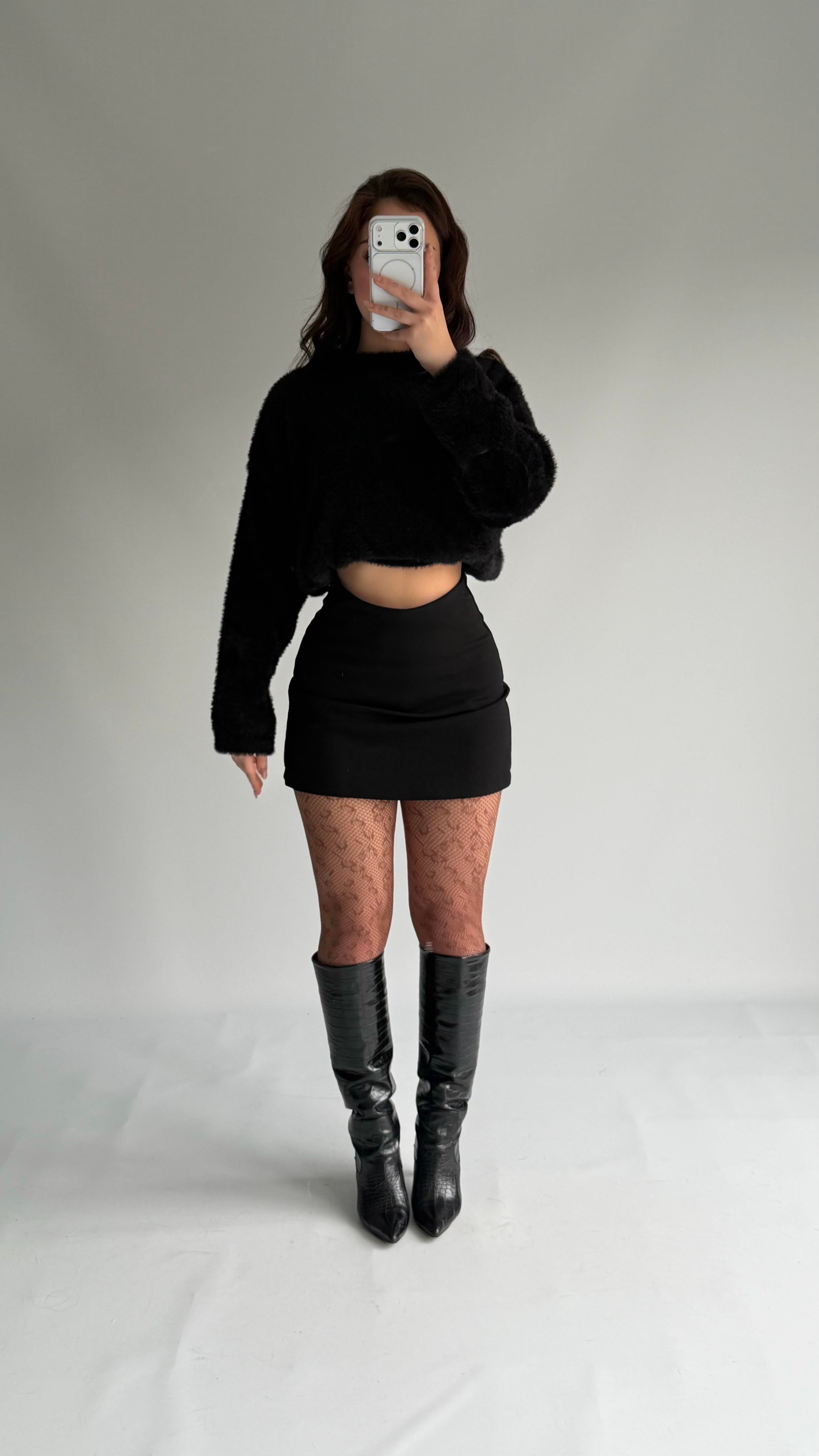 Marka Şort Etek Siyah 