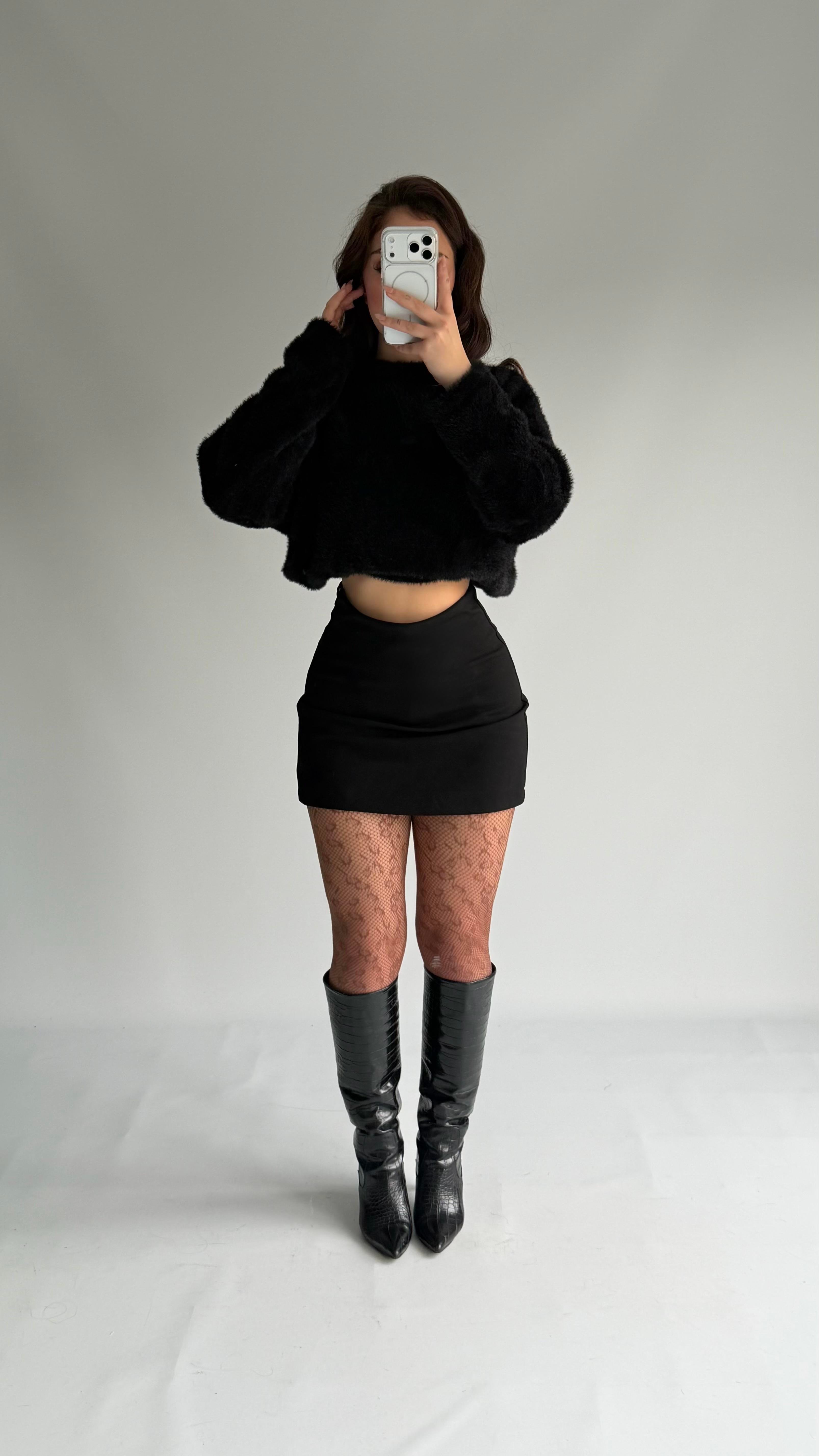 Marka Şort Etek Siyah 