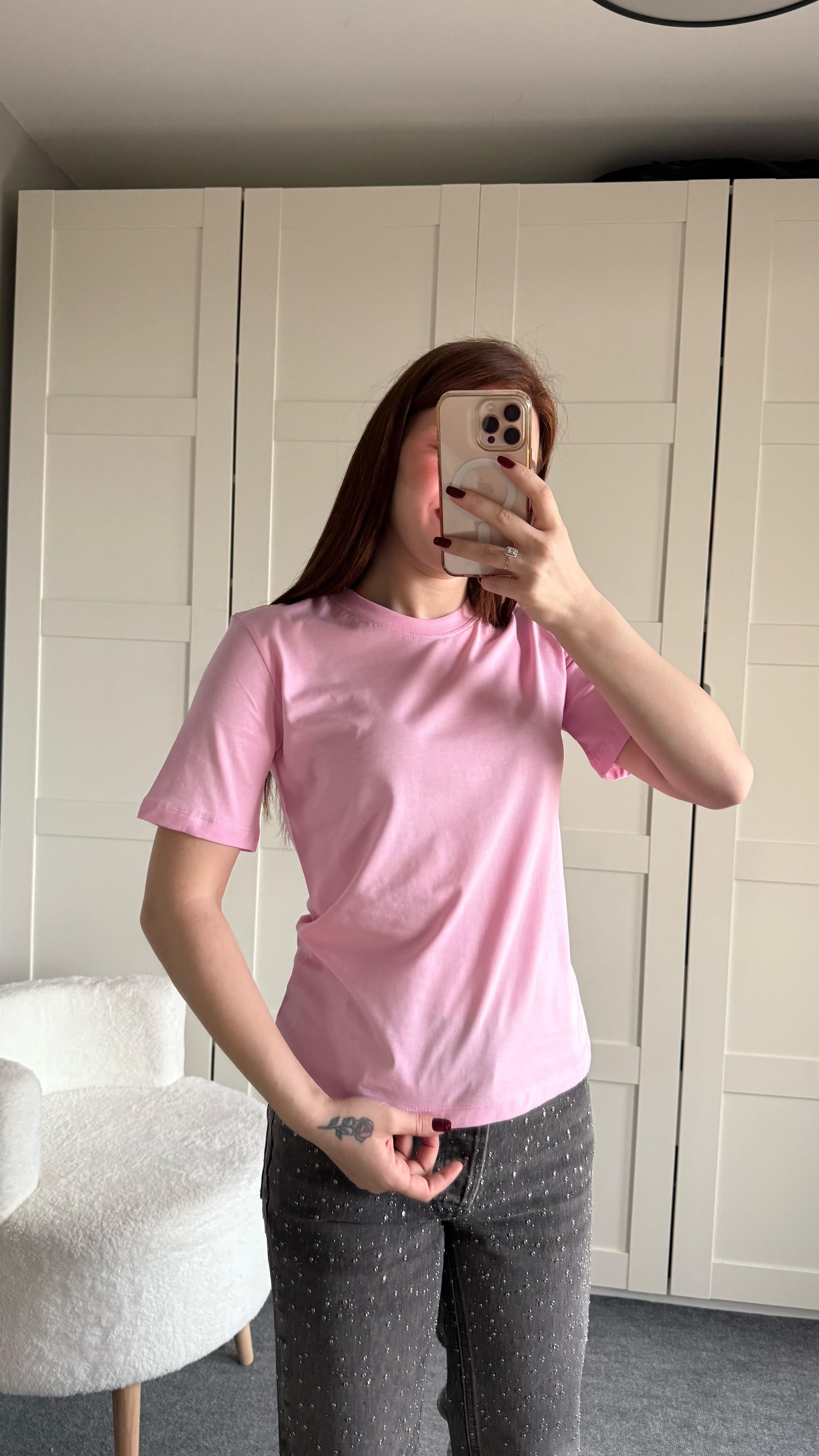 Massi Basıc Tişört Pembe