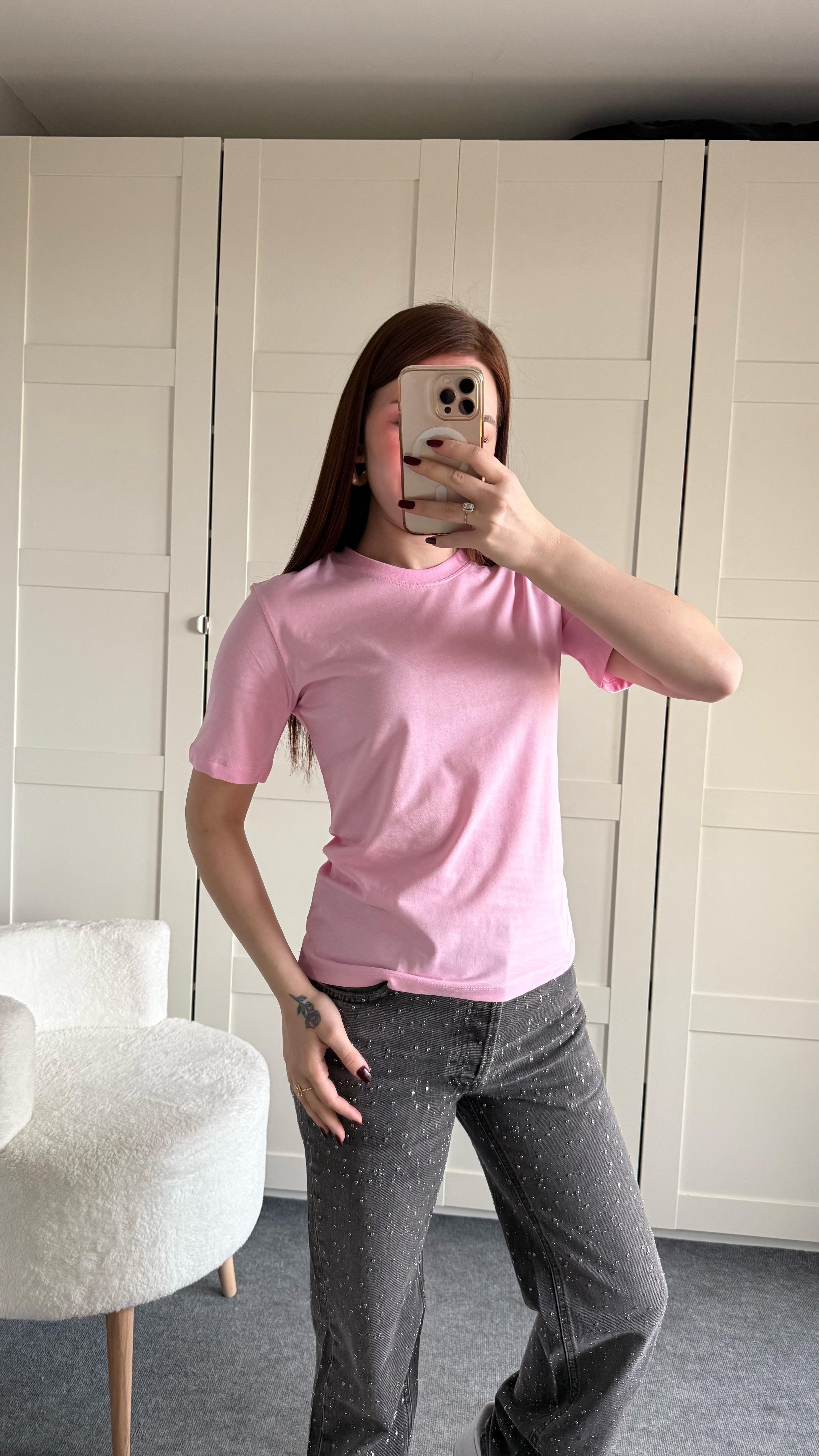 Massi Basıc Tişört Pembe