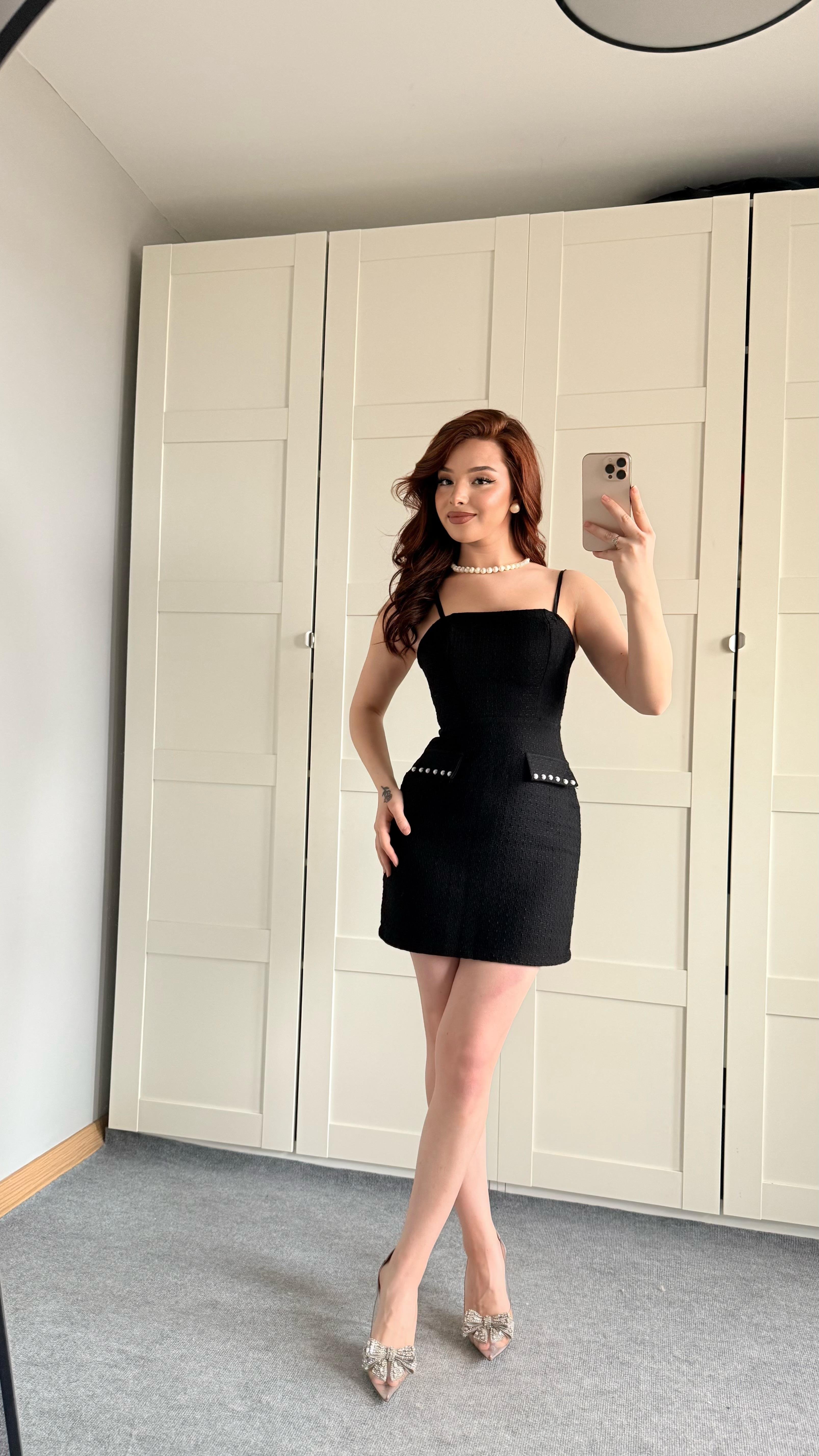 Mercy Buklet Taşlı Mini Takım Siyah