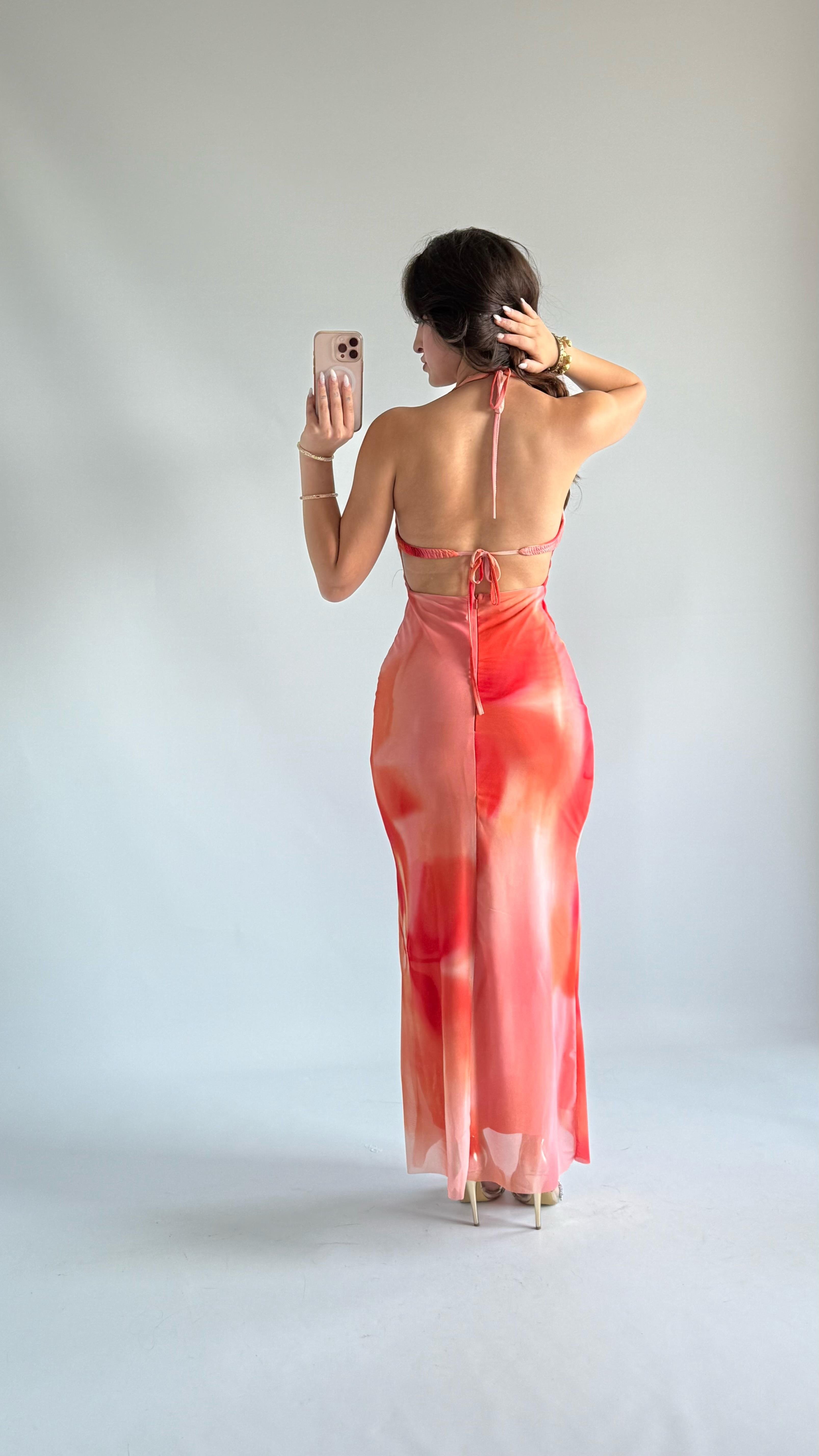 Miley Boyun Geçirmeli Elbise Pembe