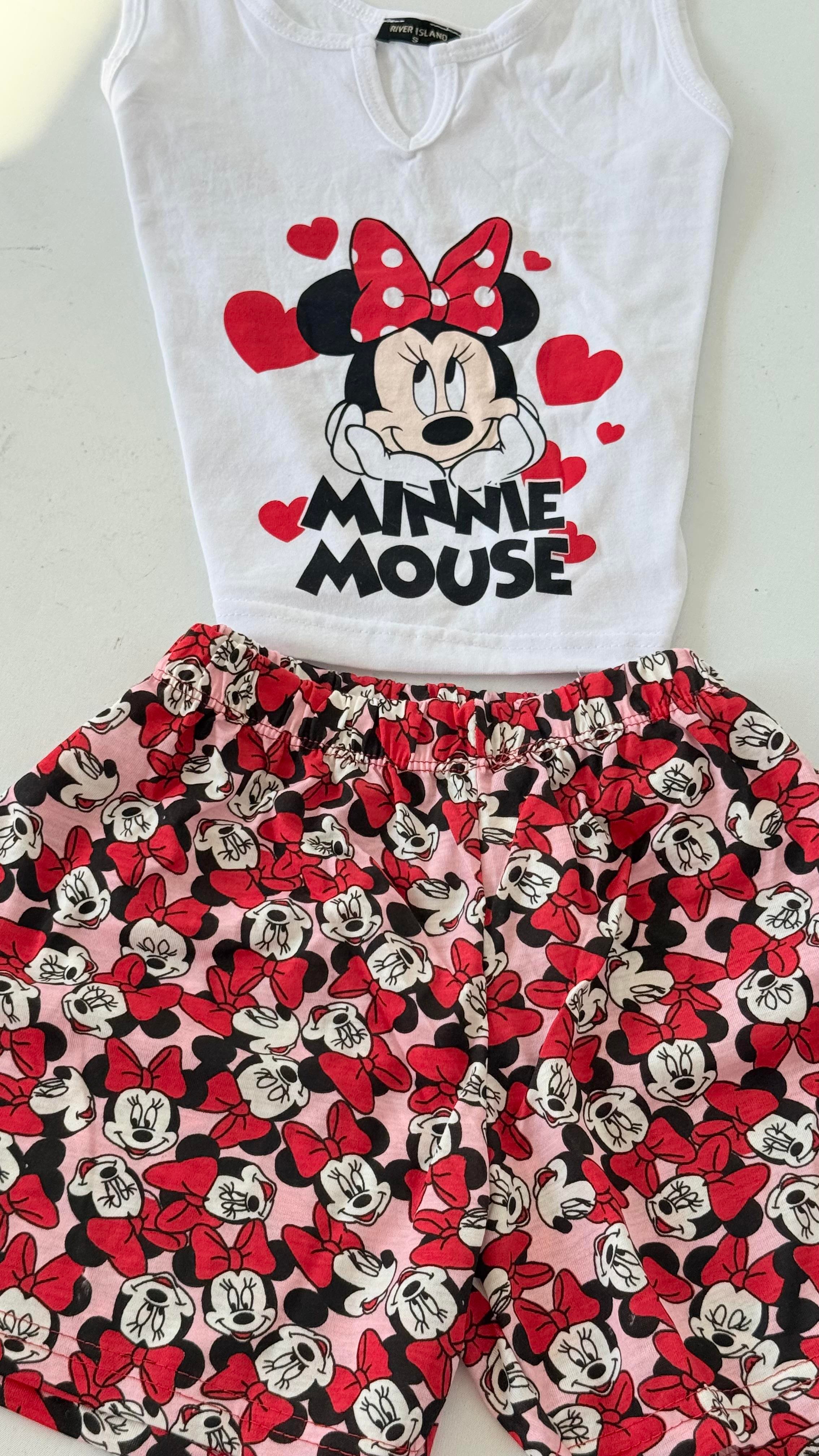 Minnie Mouse Şort Takım Kırmızı